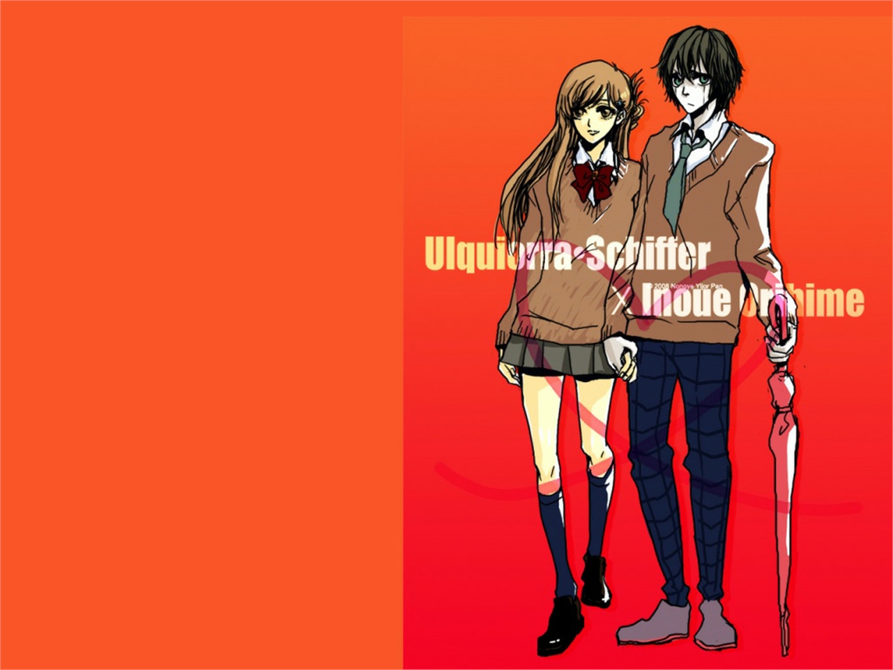 Download mobile wallpaper Anime, Bleach, Orihime Inoue, Ulquiorra Cifer for free.