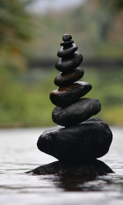 Download mobile wallpaper Close Up, Stone, Zen, Religious, Depth Of Field for free.