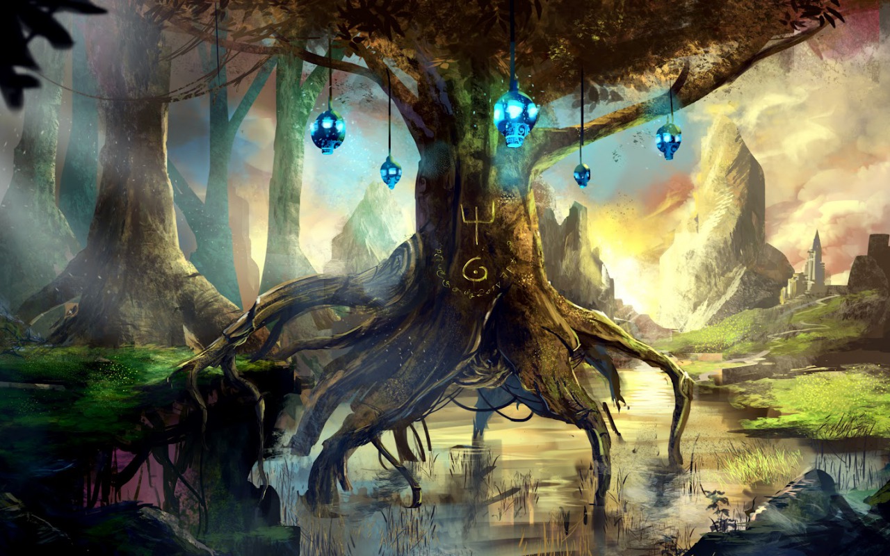 Free download wallpaper Fantasy, Forest on your PC desktop