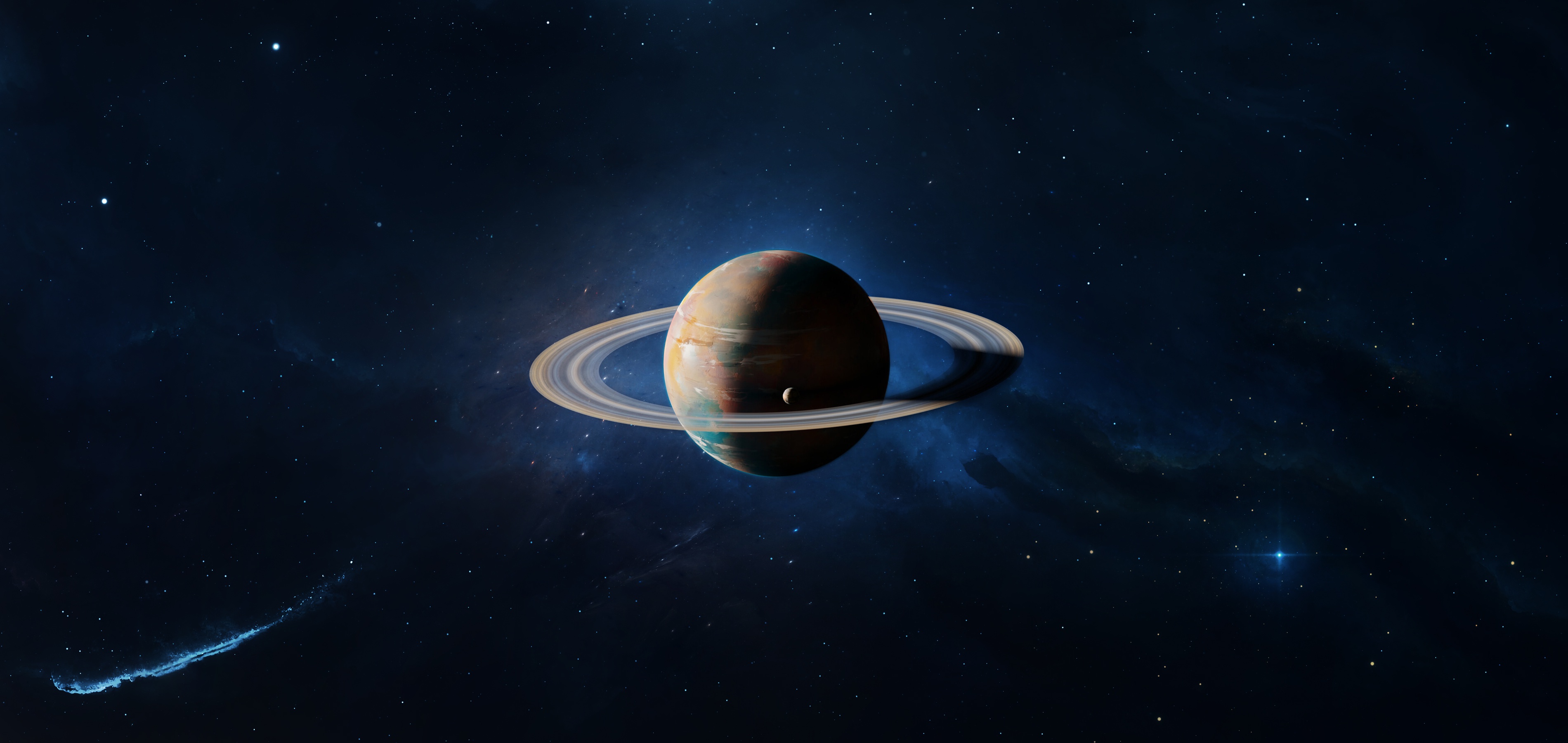 Download mobile wallpaper Stars, Space, Planet, Sci Fi, Planetary Ring for free.