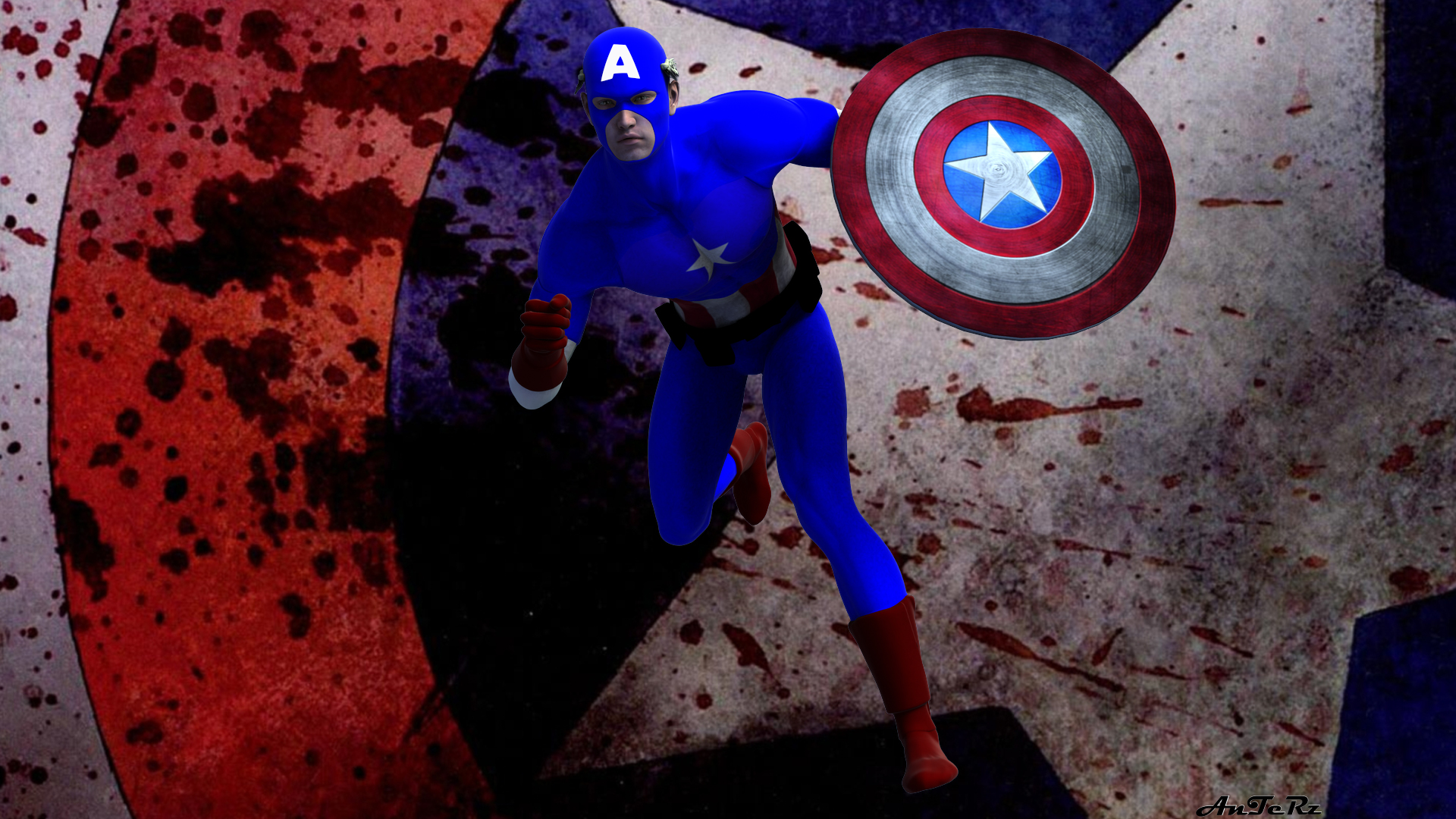 Handy-Wallpaper Captain America, Schild, Comics kostenlos herunterladen.