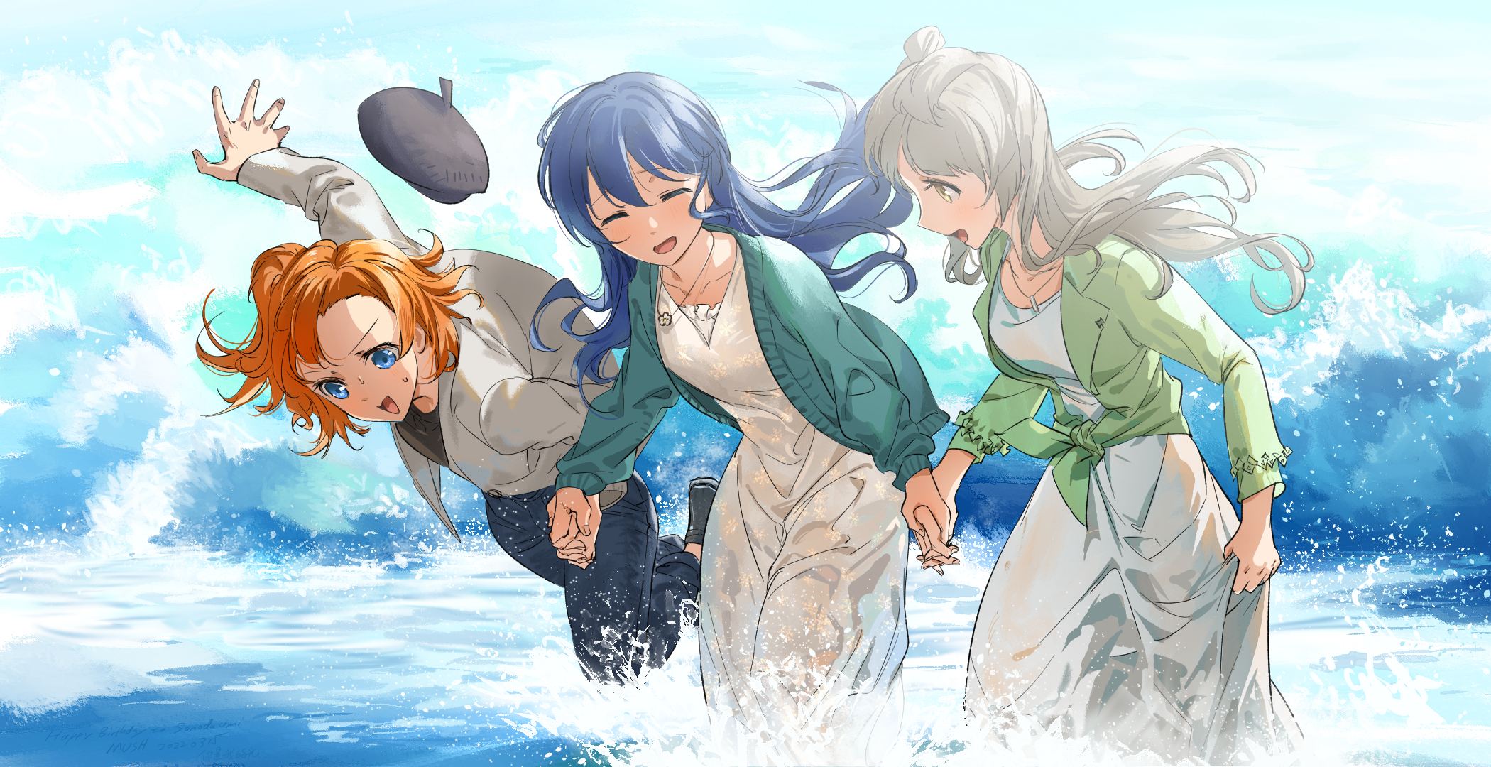 Laden Sie das Animes, Honoka Kousaka, Kotori Minami, Umi Sonoda, Liebesleben!-Bild kostenlos auf Ihren PC-Desktop herunter
