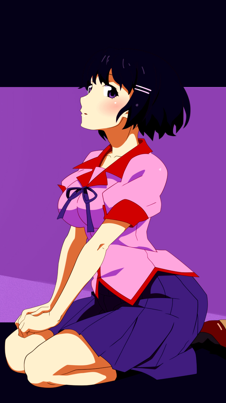 Handy-Wallpaper Tsubasa Hanekawa, Monogatari (Serie), Animes kostenlos herunterladen.