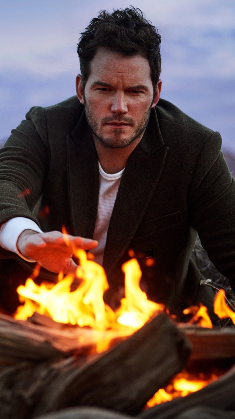 Download mobile wallpaper Flame, American, Celebrity, Actor, Chris Pratt for free.