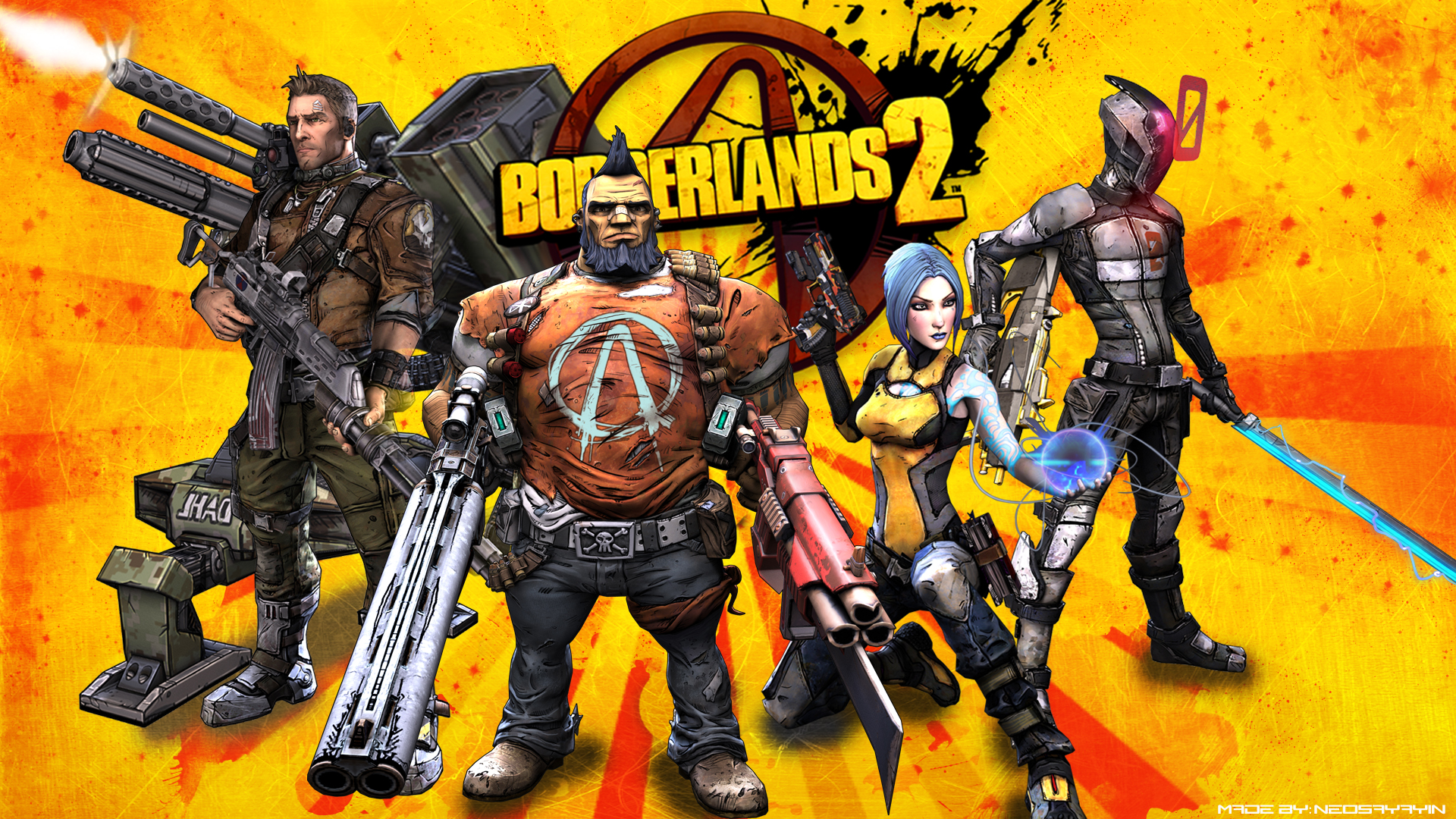 Laden Sie das Borderlands 2, Borderlands, Computerspiele-Bild kostenlos auf Ihren PC-Desktop herunter