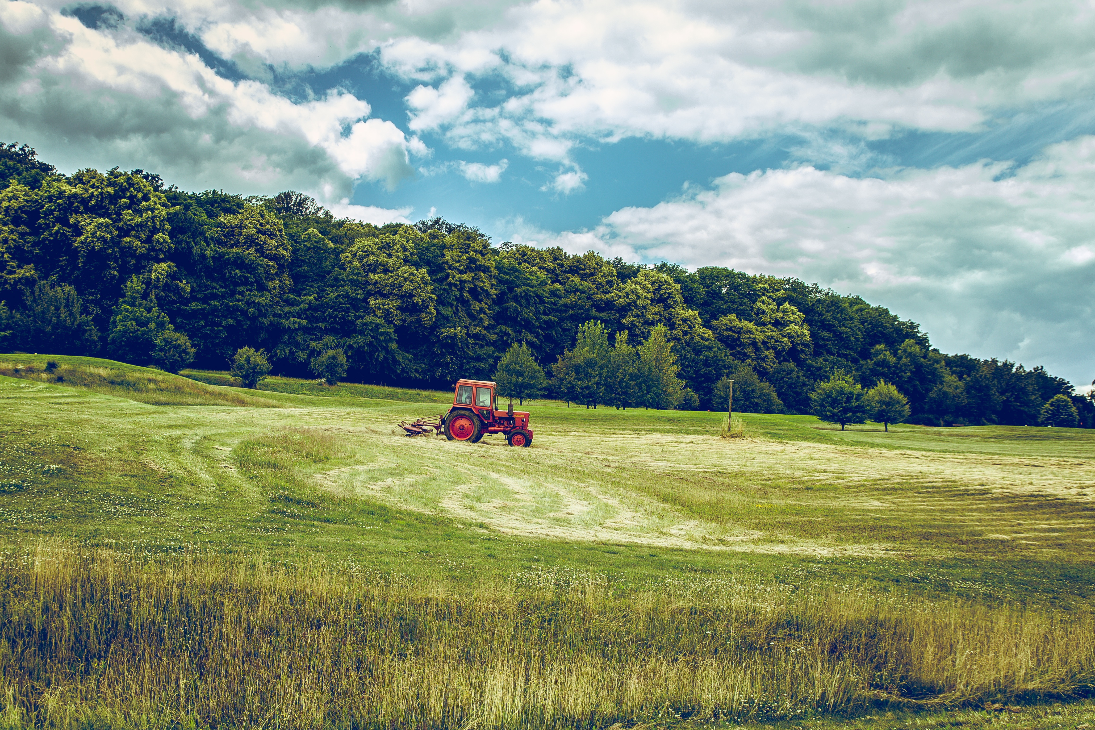 Free download wallpaper Field, Tractor, Vehicles on your PC desktop