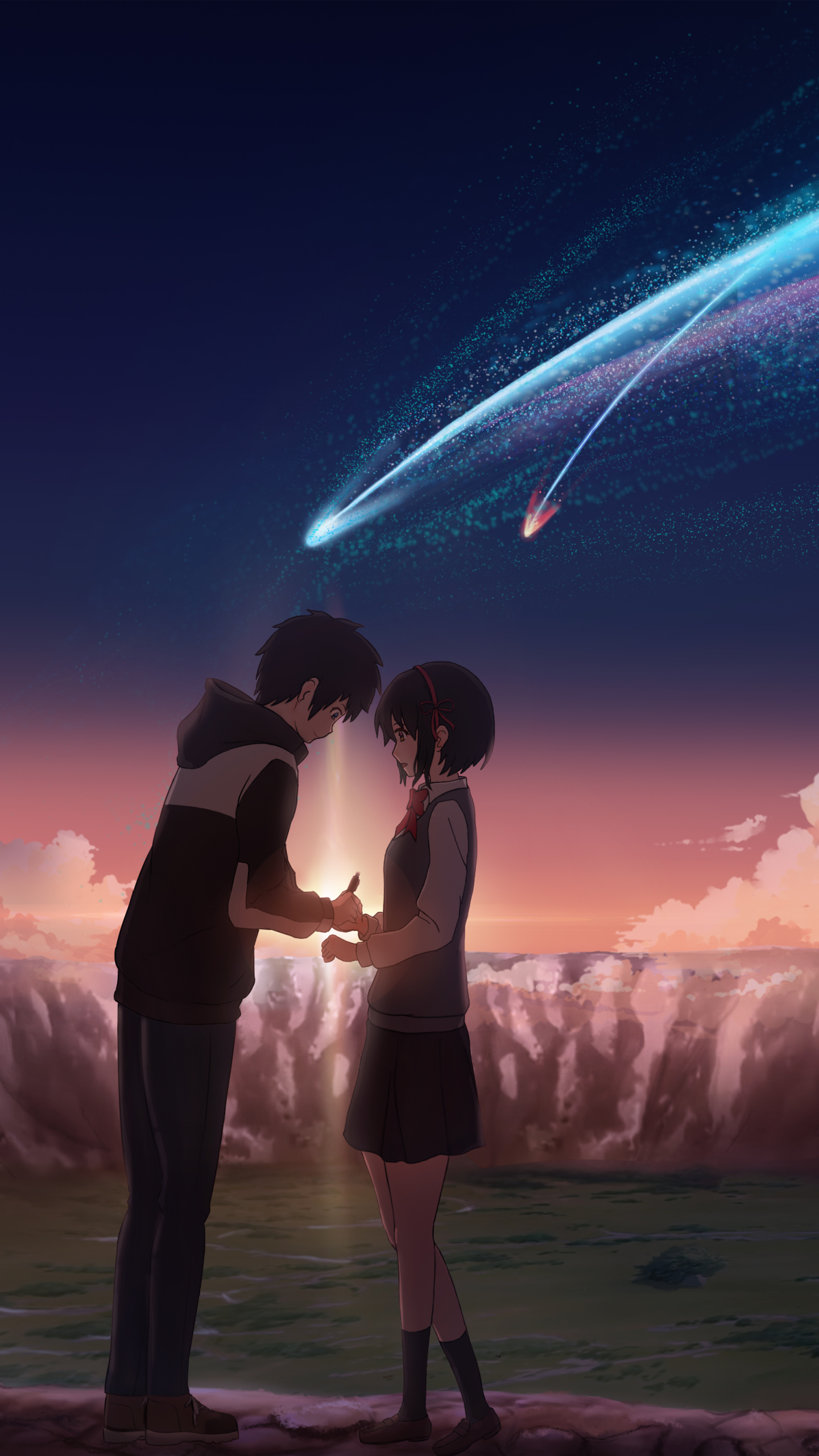 Téléchargez des papiers peints mobile Animé, Your Name, Kimi No Na Wa, Mitsuha Miyamizu, Taki Tachibana gratuitement.