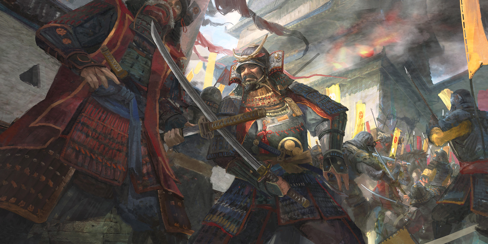 Free download wallpaper Fantasy, Warrior, Samurai, Battle, Armor, Katana on your PC desktop