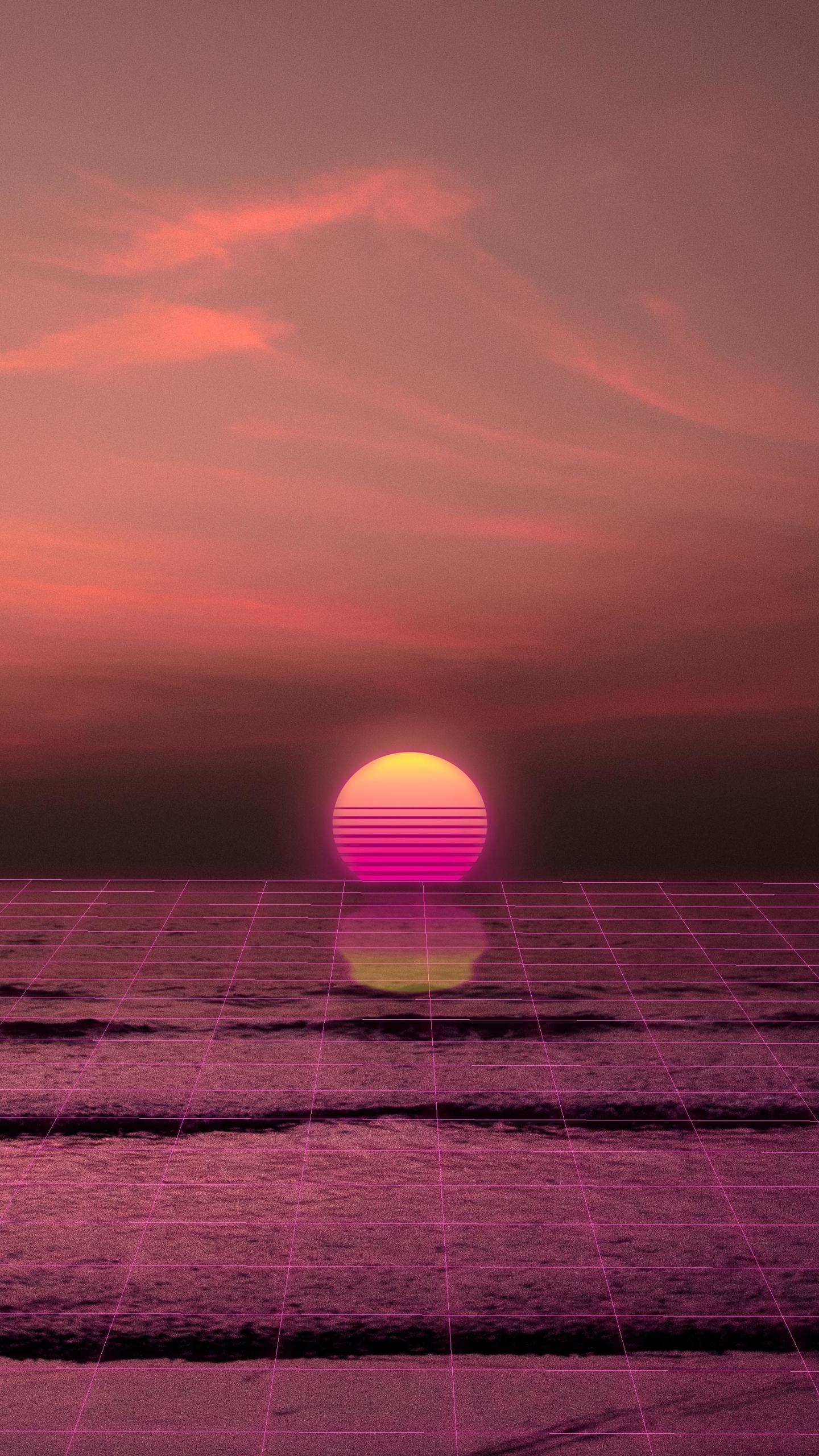 Download mobile wallpaper Artistic, Retro Wave for free.