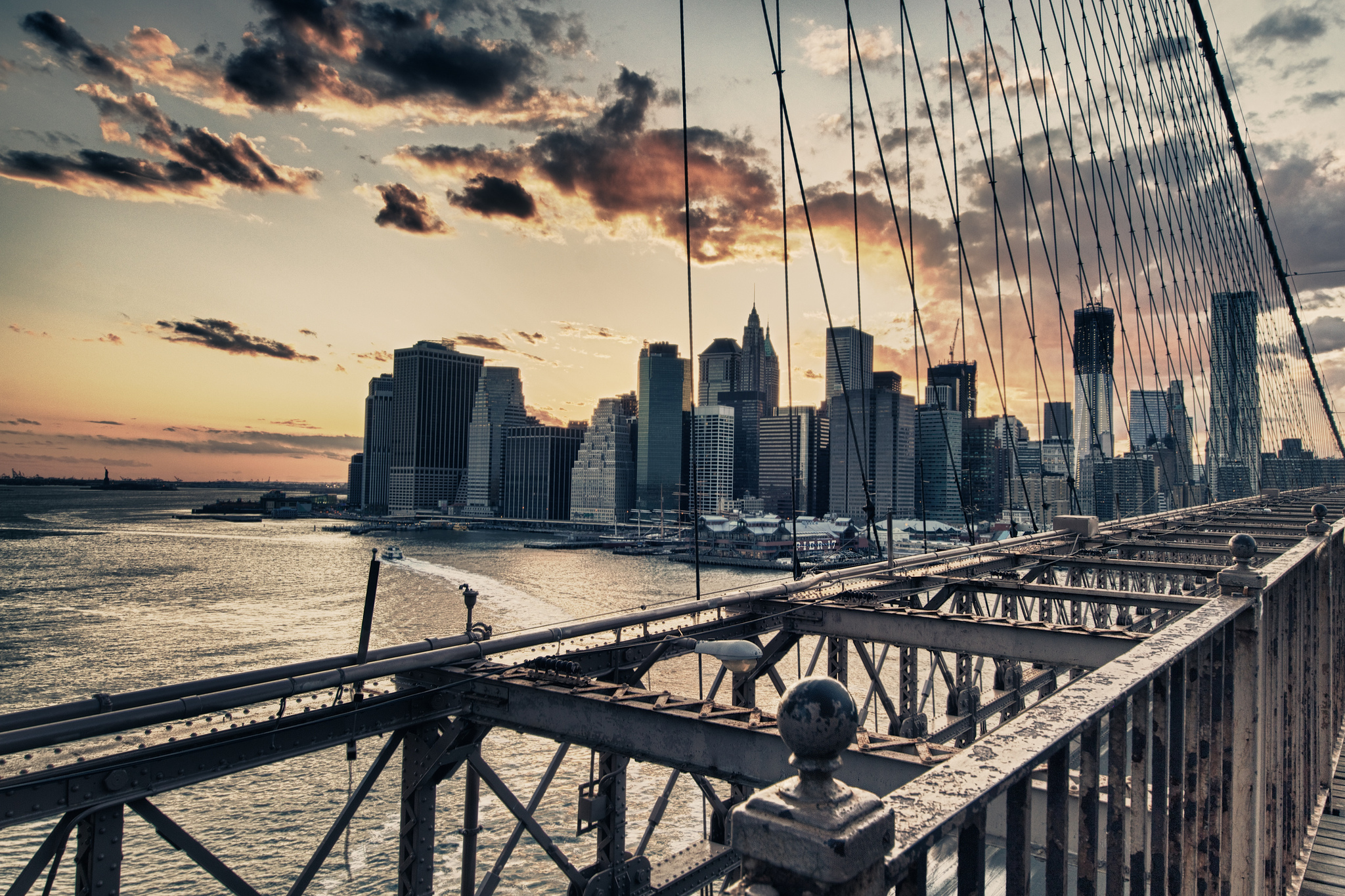 Descarga gratis la imagen Ciudades, Nueva York, Manhattan, Puente De Brooklyn, Hecho Por El Hombre en el escritorio de tu PC