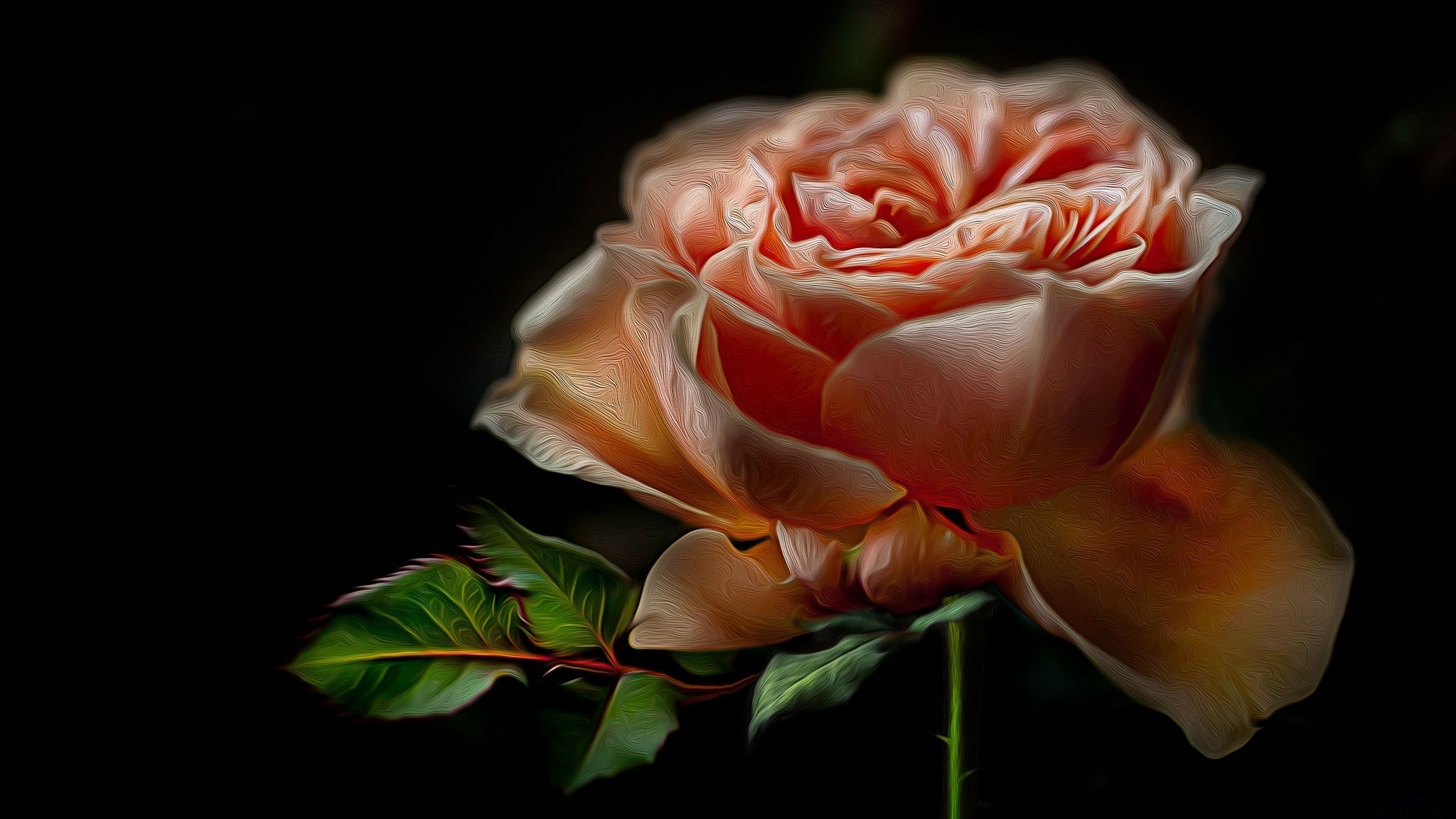 Free download wallpaper Flower, Rose, Painting, Artistic, Oil Painting on your PC desktop
