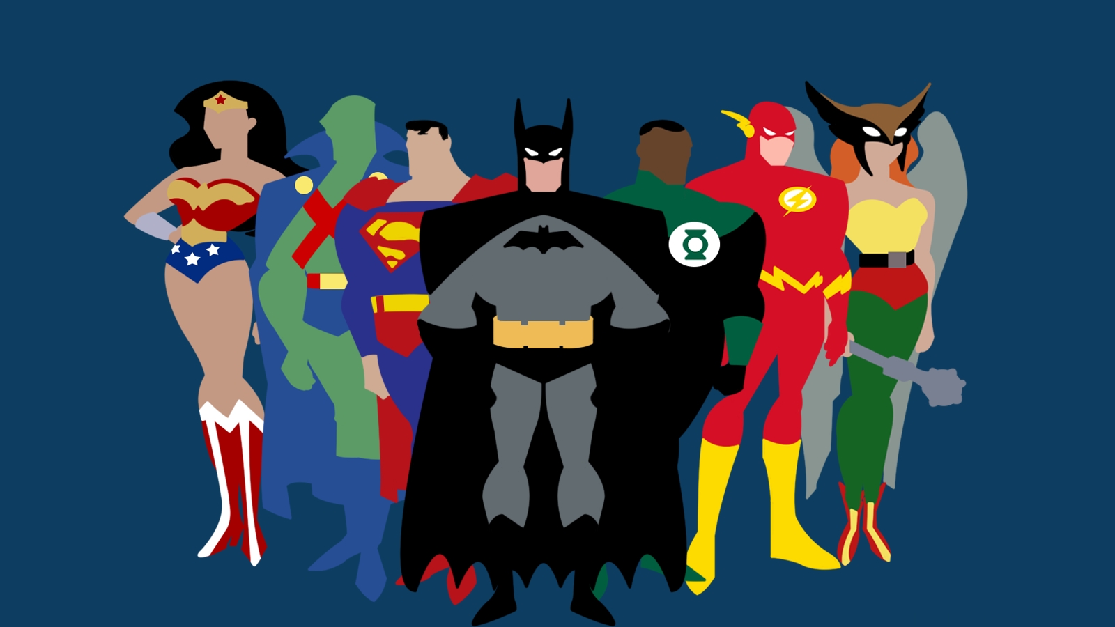tv show, justice league, batman, dc comics, diana prince, flash, green lantern, hawkgirl (dc comics), john stewart (green lantern), martian manhunter, shayera hol, superman, wally west, wonder woman