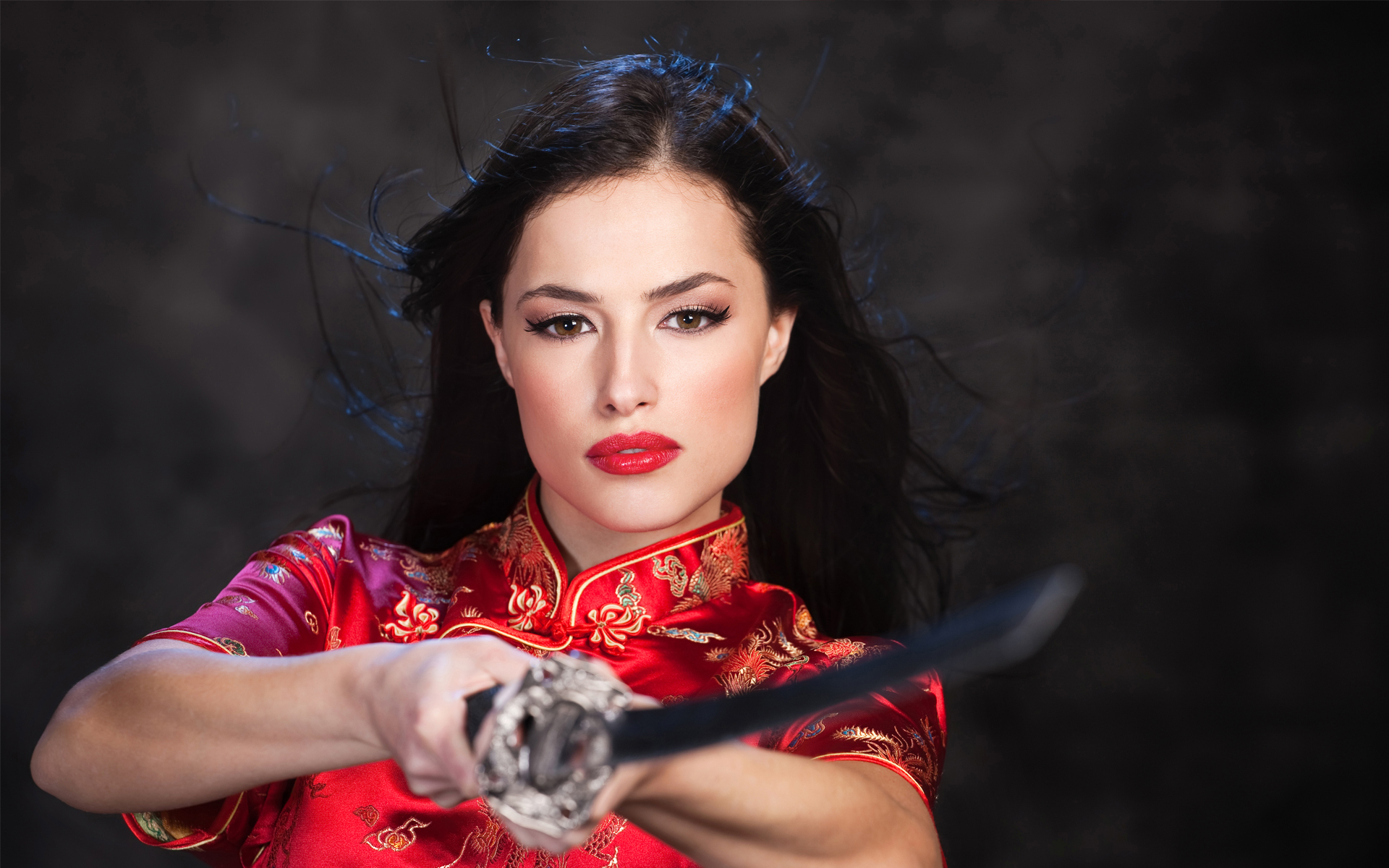 Free download wallpaper Oriental, Women, Sword, Katana, Asian on your PC desktop