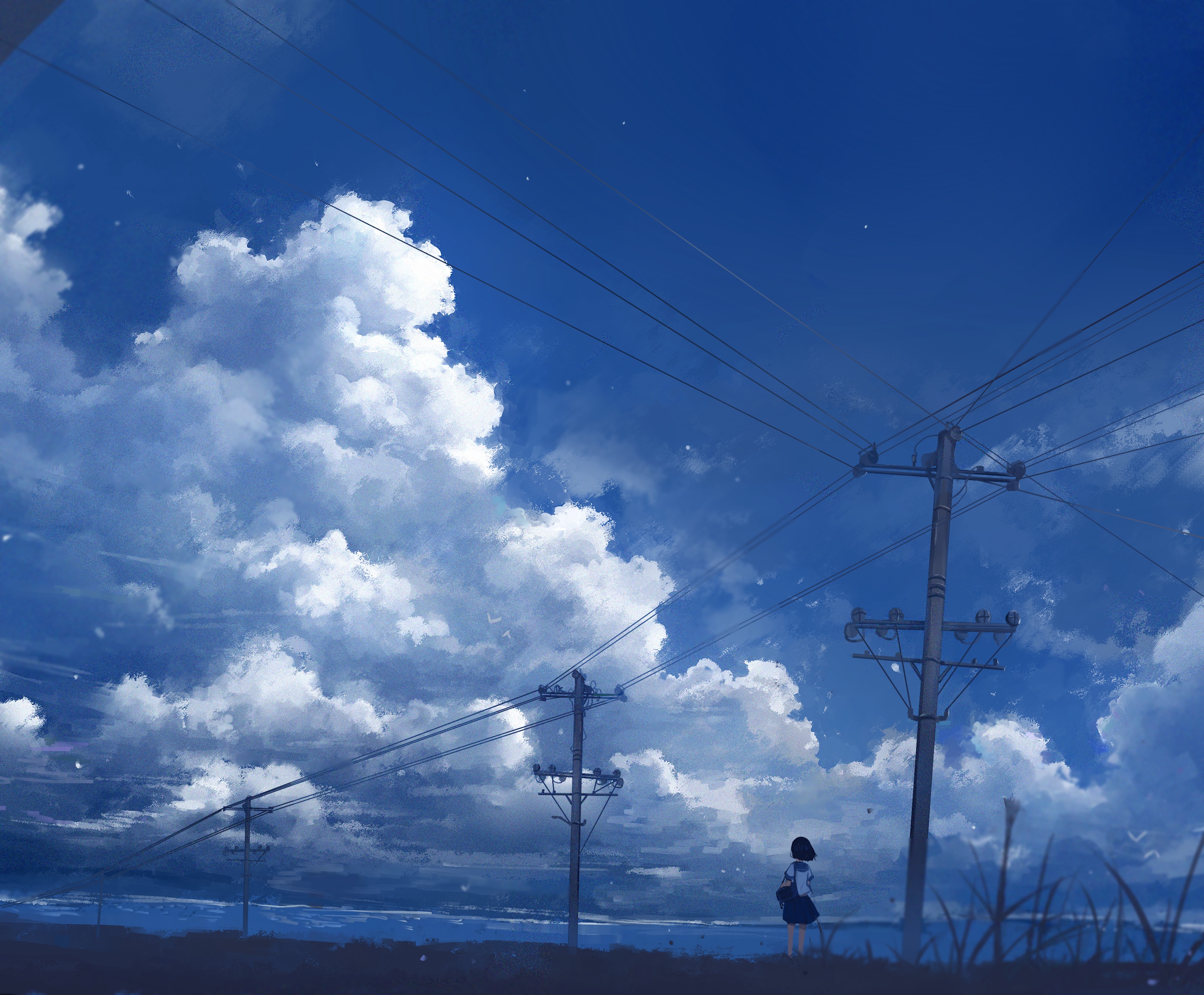 Free download wallpaper Anime, Sky on your PC desktop