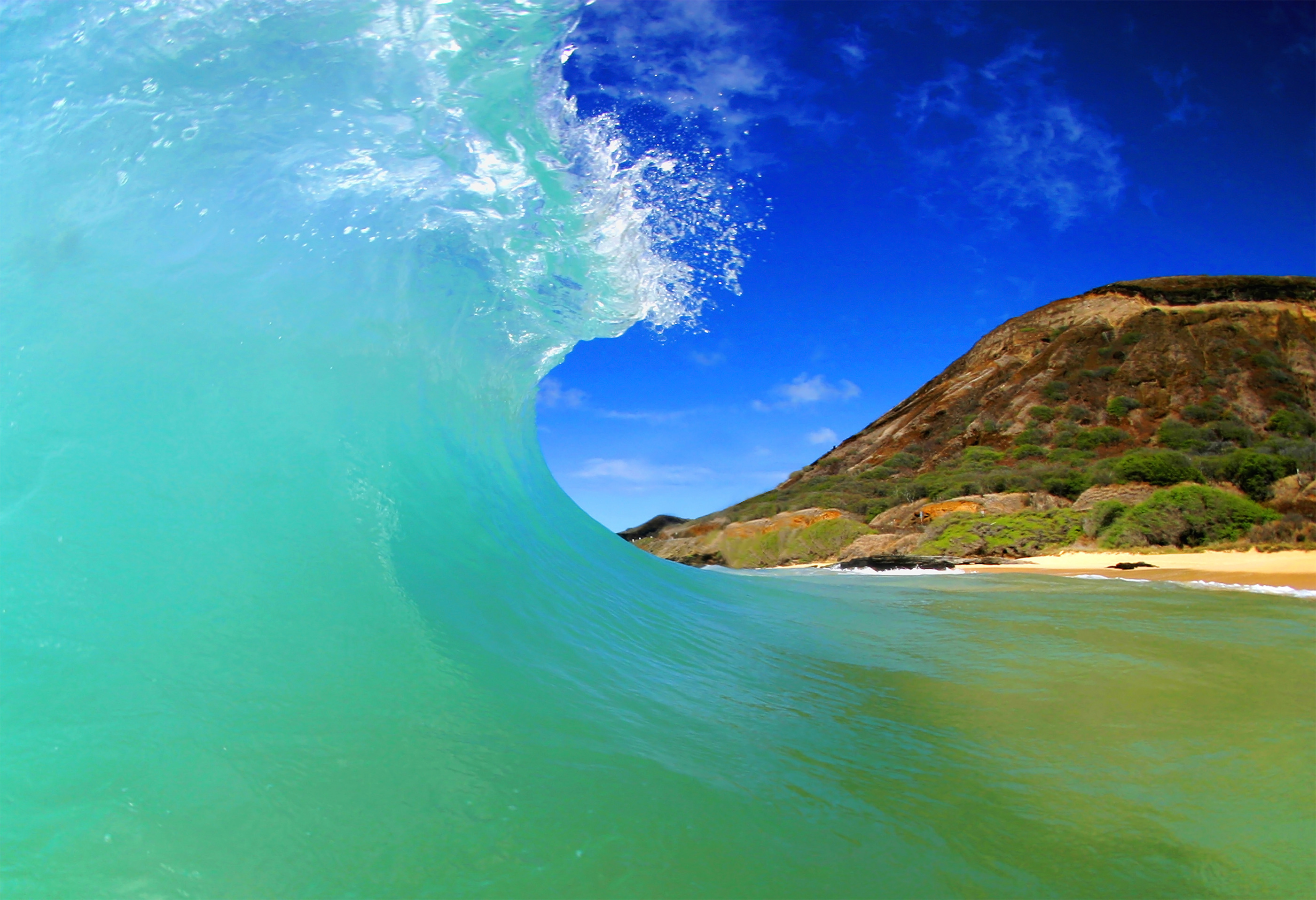 無料モバイル壁紙波, ビーチ, 海, 風景をダウンロードします。