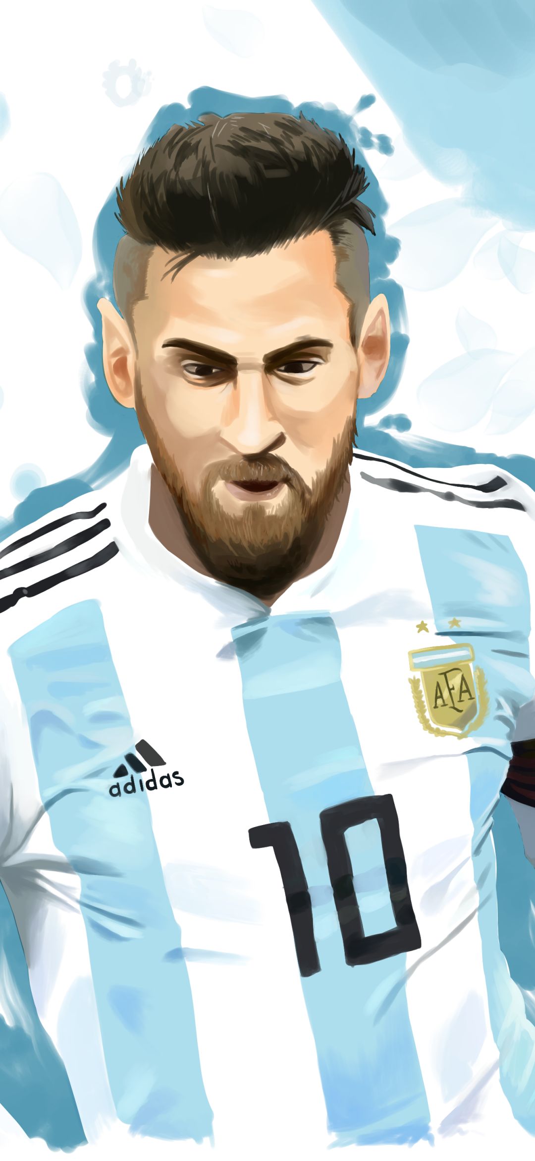 Handy-Wallpaper Sport, Fußball, Zeichnung, Lionel Messi, Argentinisch kostenlos herunterladen.