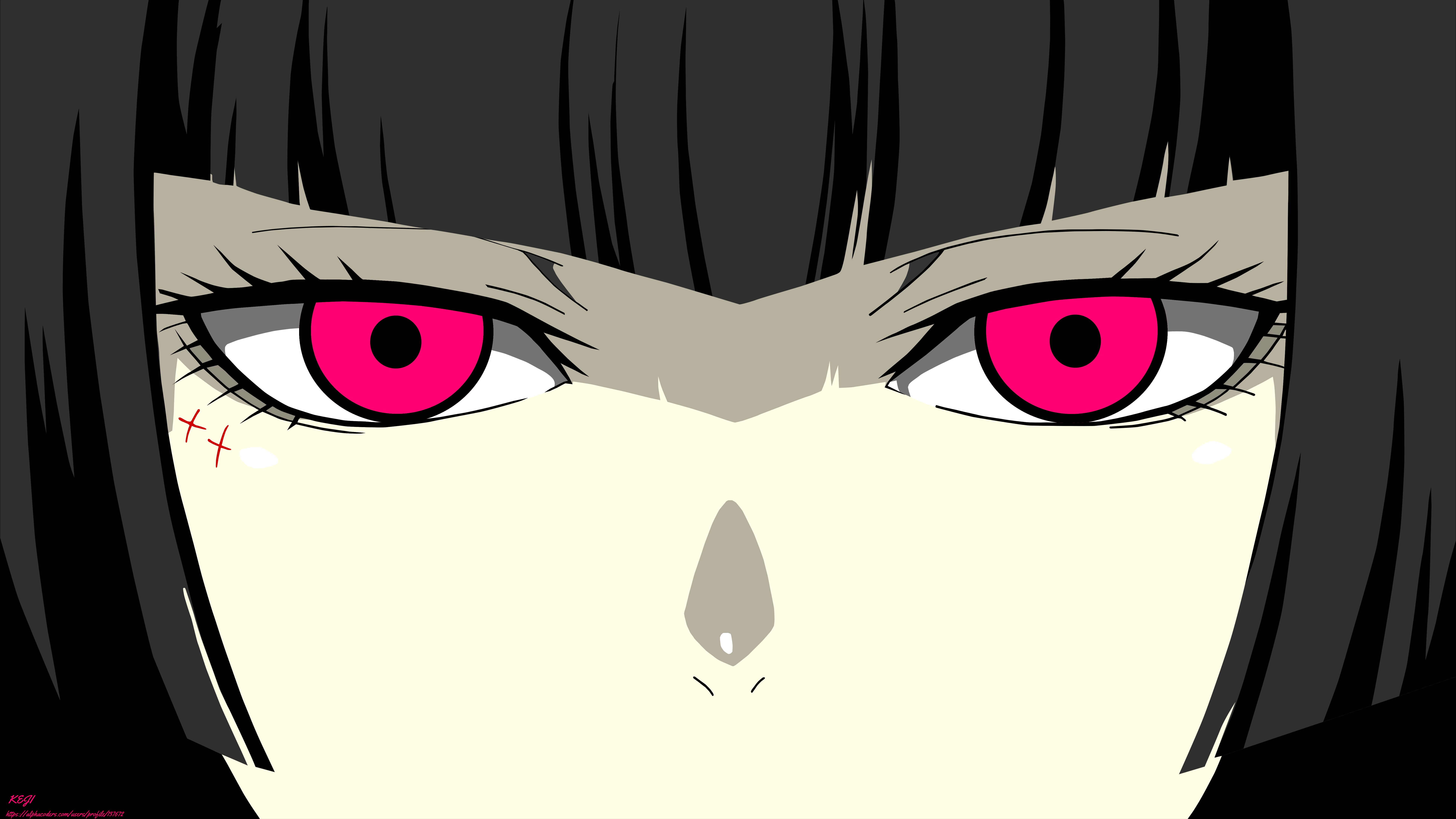 Handy-Wallpaper Minimalistisch, Animes, Schwarzes Haar, Rosa Augen, Tokyo Ghoul: Re, Juuzou Suzuya kostenlos herunterladen.