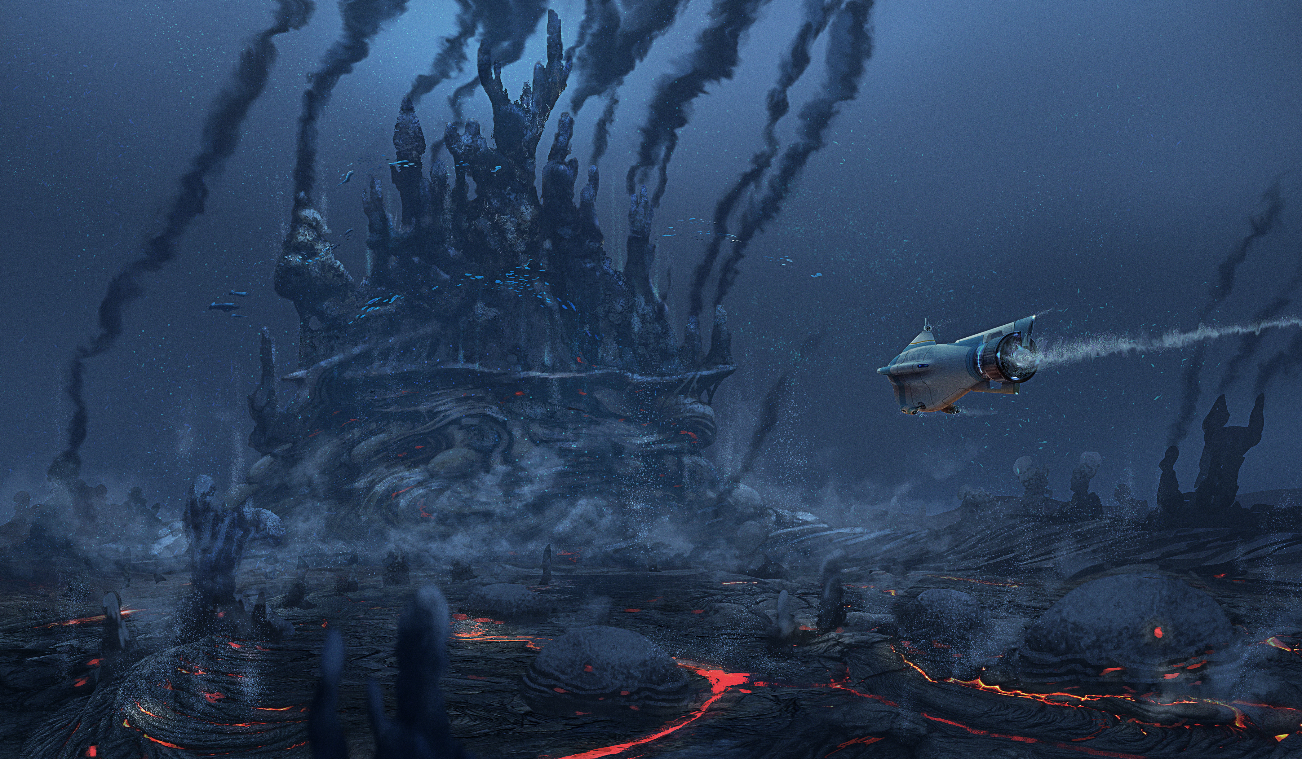 subnautica, video game, underwater