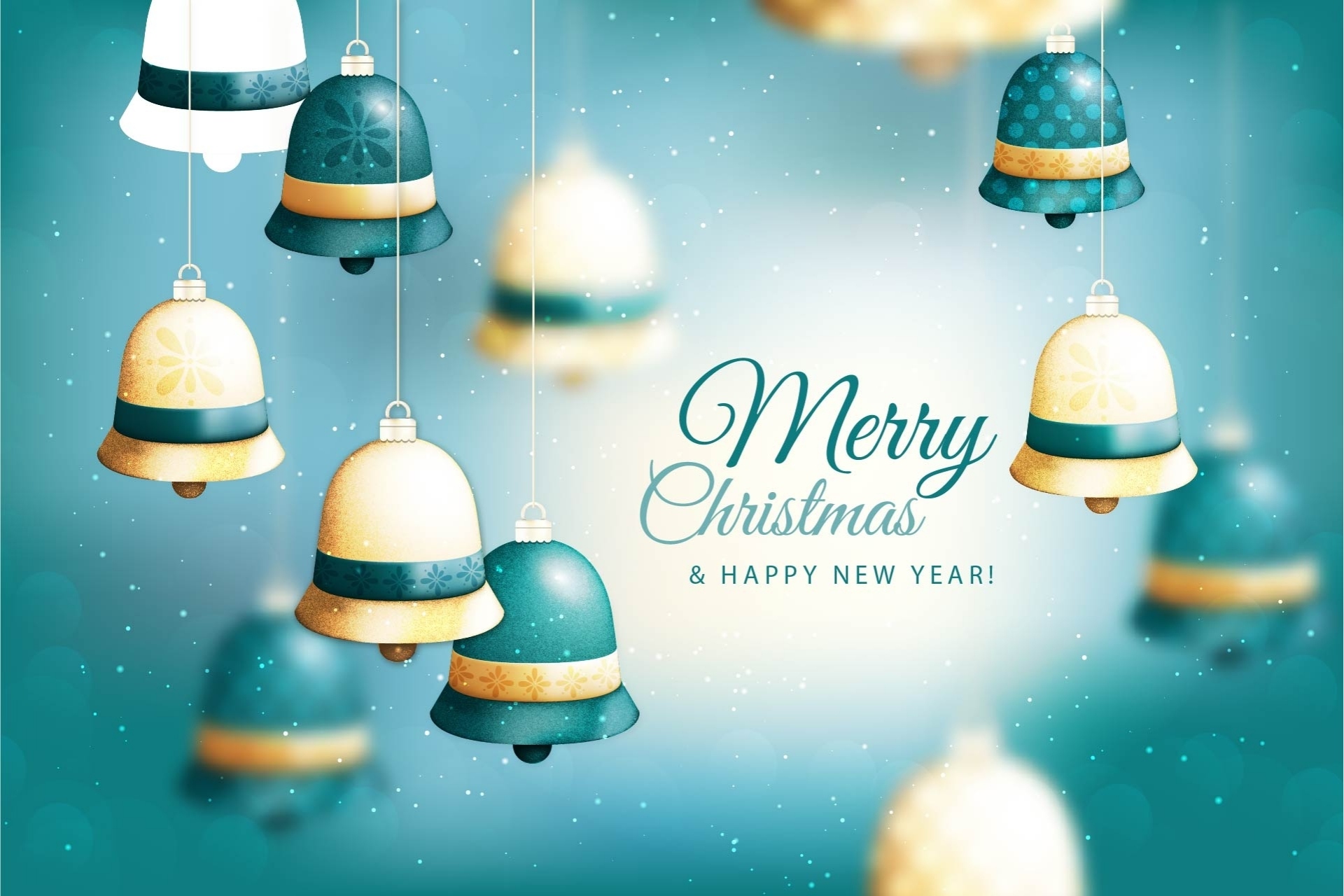 Download mobile wallpaper New Year, Christmas, Holiday, Bell, Merry Christmas, Happy New Year for free.