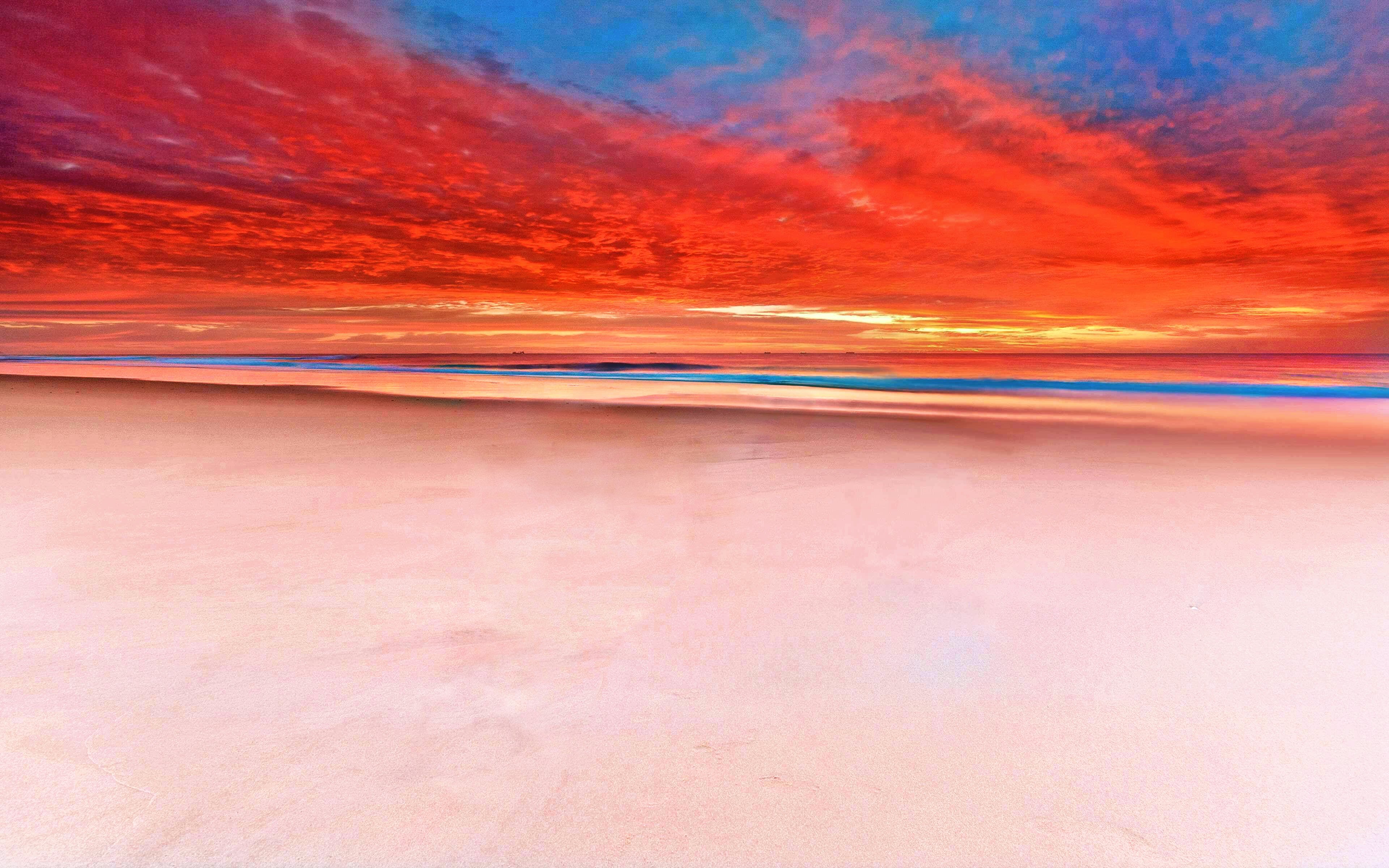 Download mobile wallpaper Beach, Horizon, Sunrise, Earth, Cloud, Scenic for free.