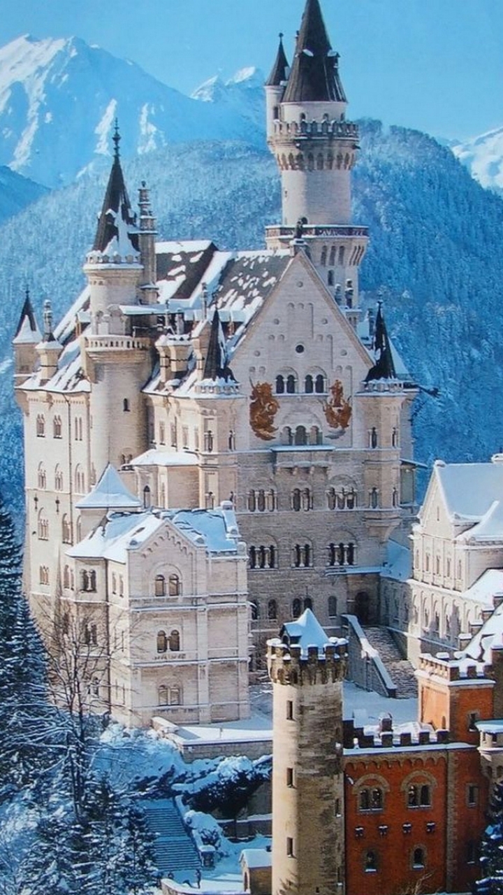 Descarga gratuita de fondo de pantalla para móvil de Castillos, Edificio, Castillo De Neuschwanstein, Hecho Por El Hombre, Castillo.