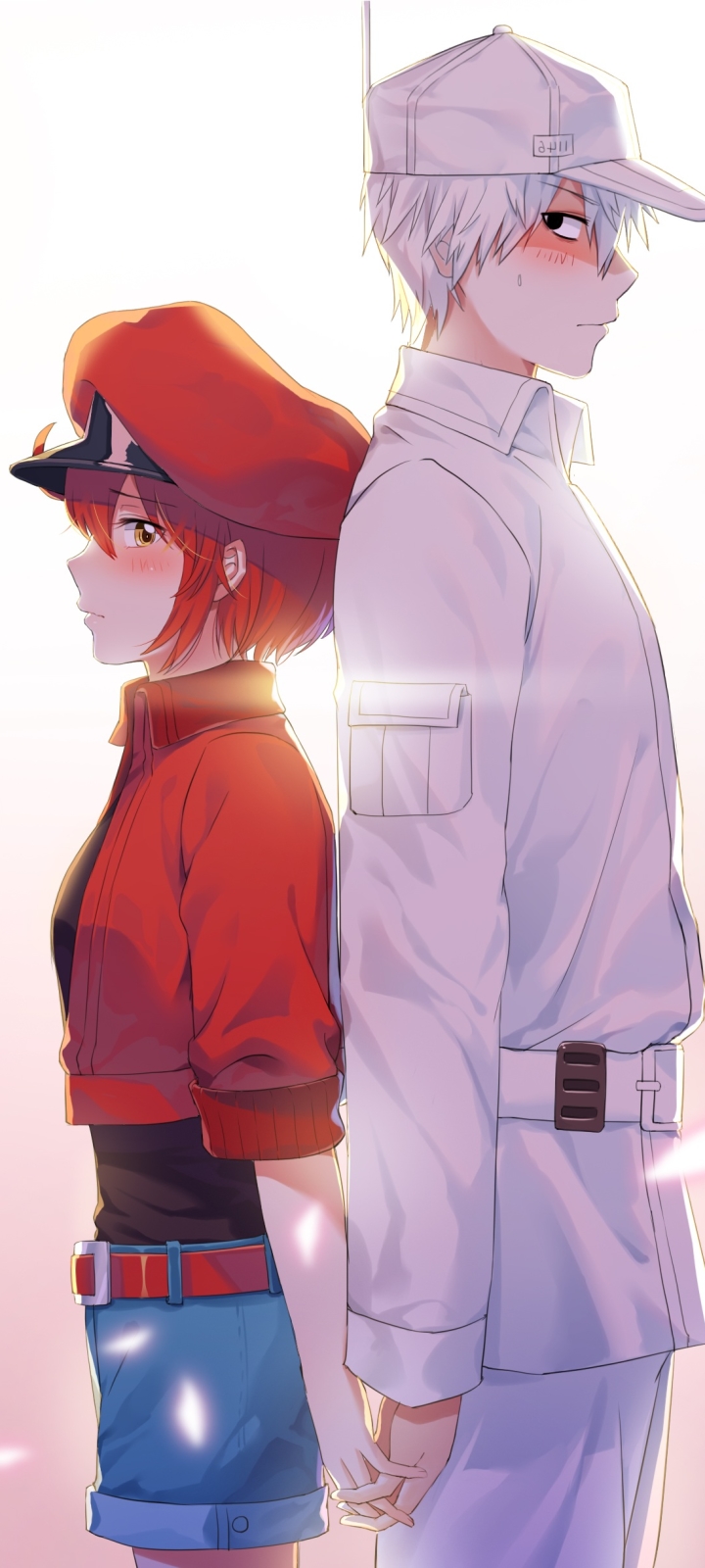 anime, cells at work!, love, ae3803 (cells at work), u 1146 (cells at work!), couple