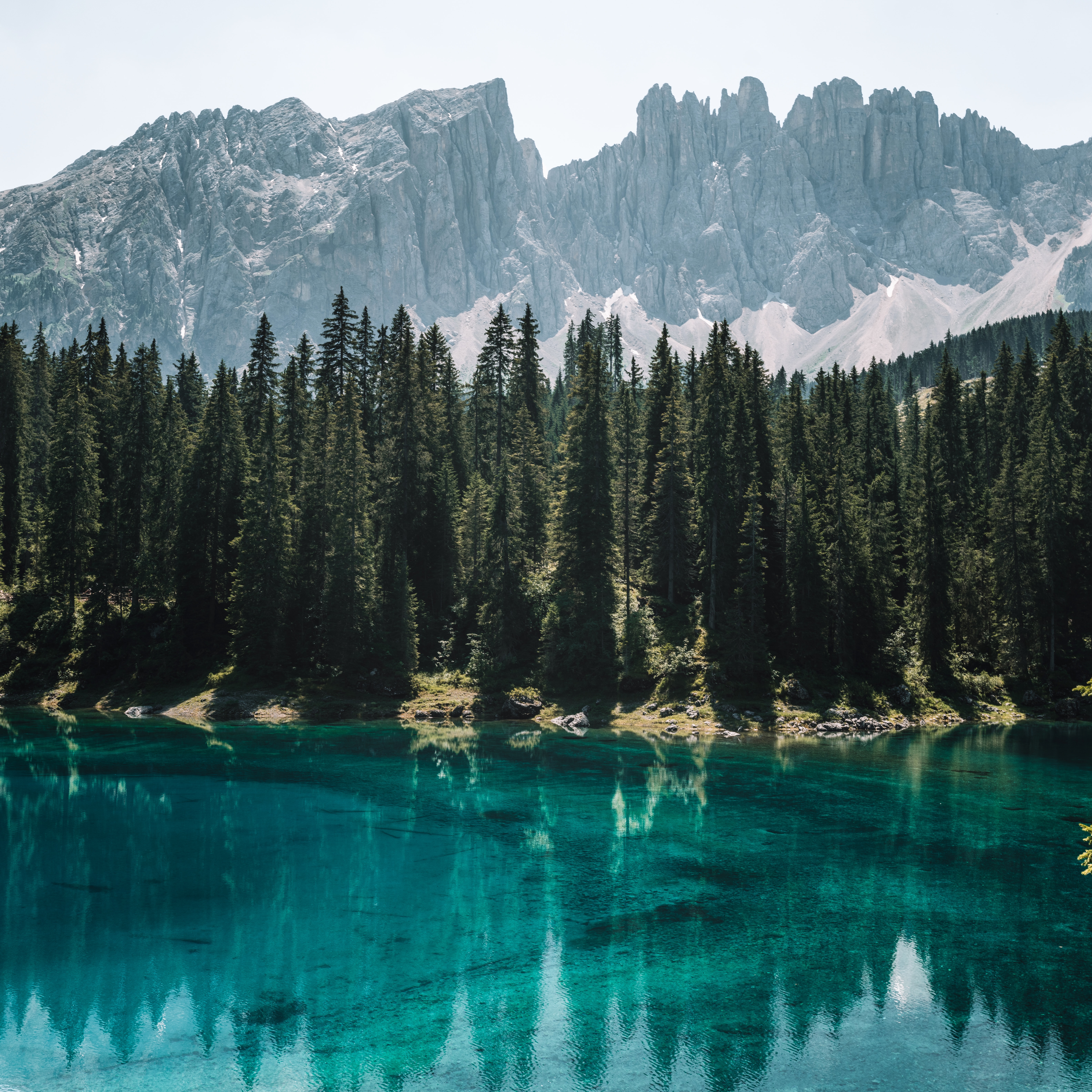 PCデスクトップに自然, 木, 湖, 反射, 風景, 山脈画像を無料でダウンロード