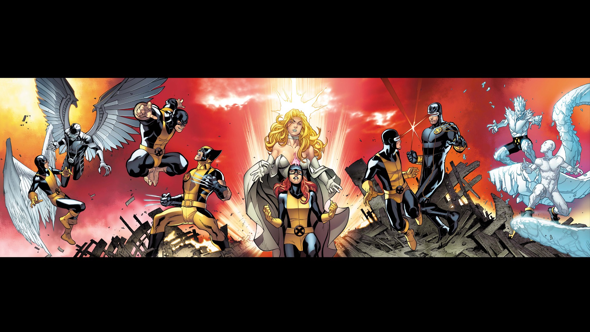 Free download wallpaper X Men, Wolverine, Comics, Cyclops (Marvel Comics), Emma Frost, X Men: First To Last on your PC desktop