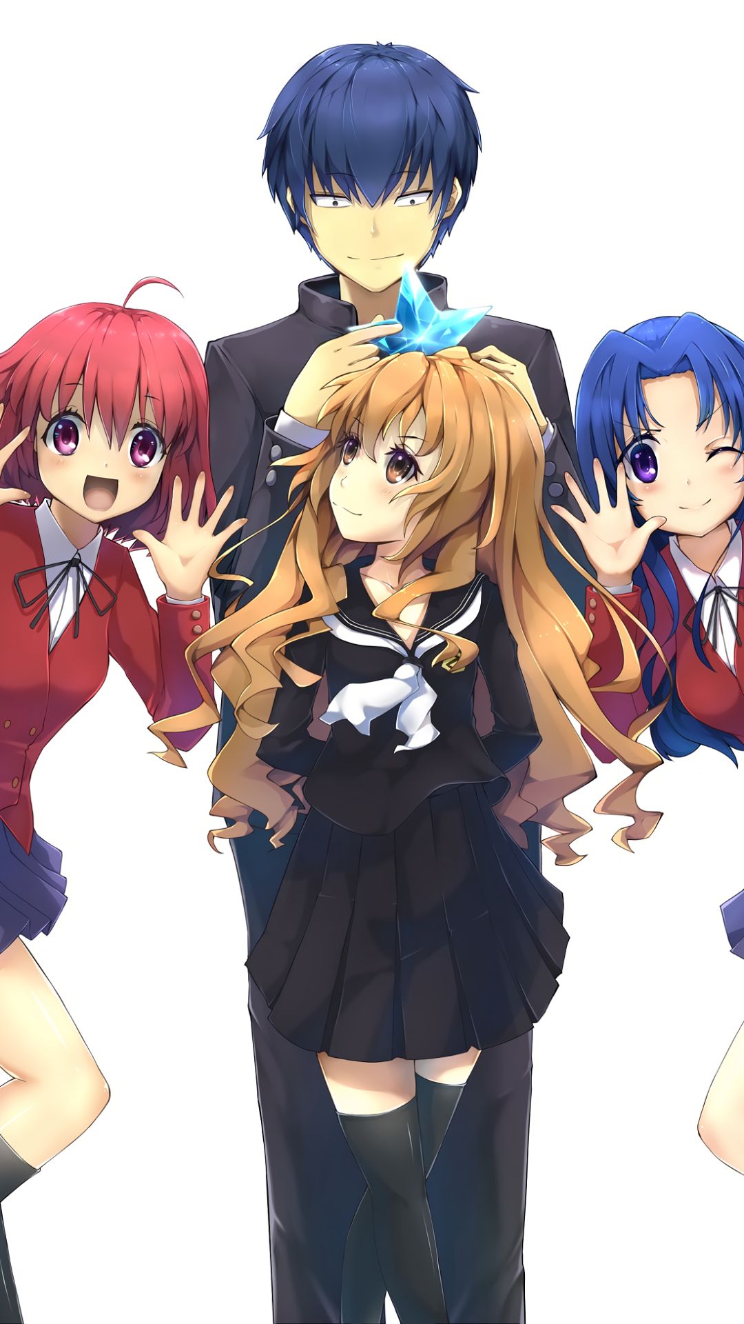 Descarga gratuita de fondo de pantalla para móvil de Animado, Toradora!, Taiga Aisaka, Ami Kawashima, Minori Kushieda, Ryuuji Takasu.