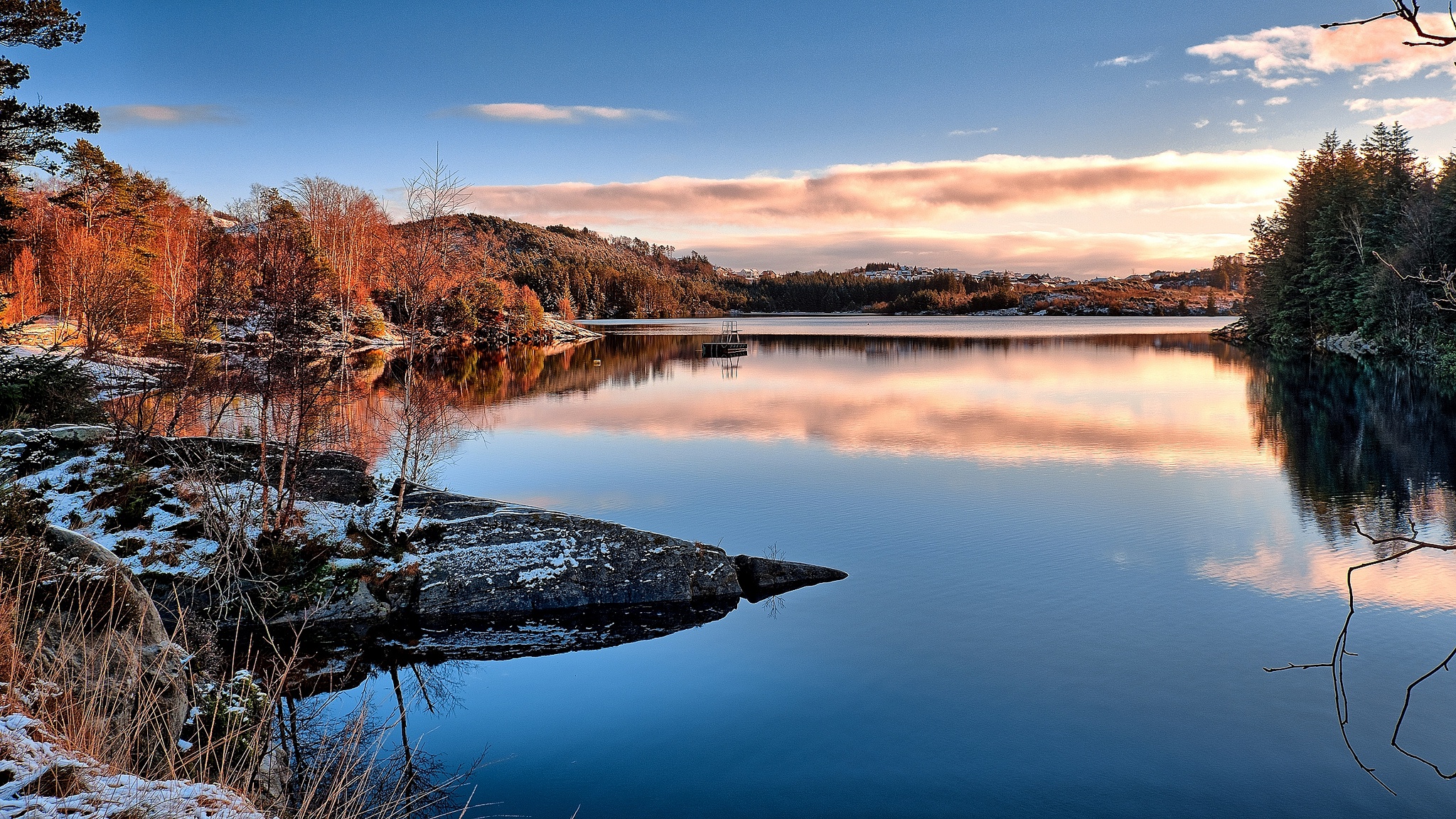 無料モバイル壁紙自然, 秋, 湖, 反射, 写真撮影をダウンロードします。