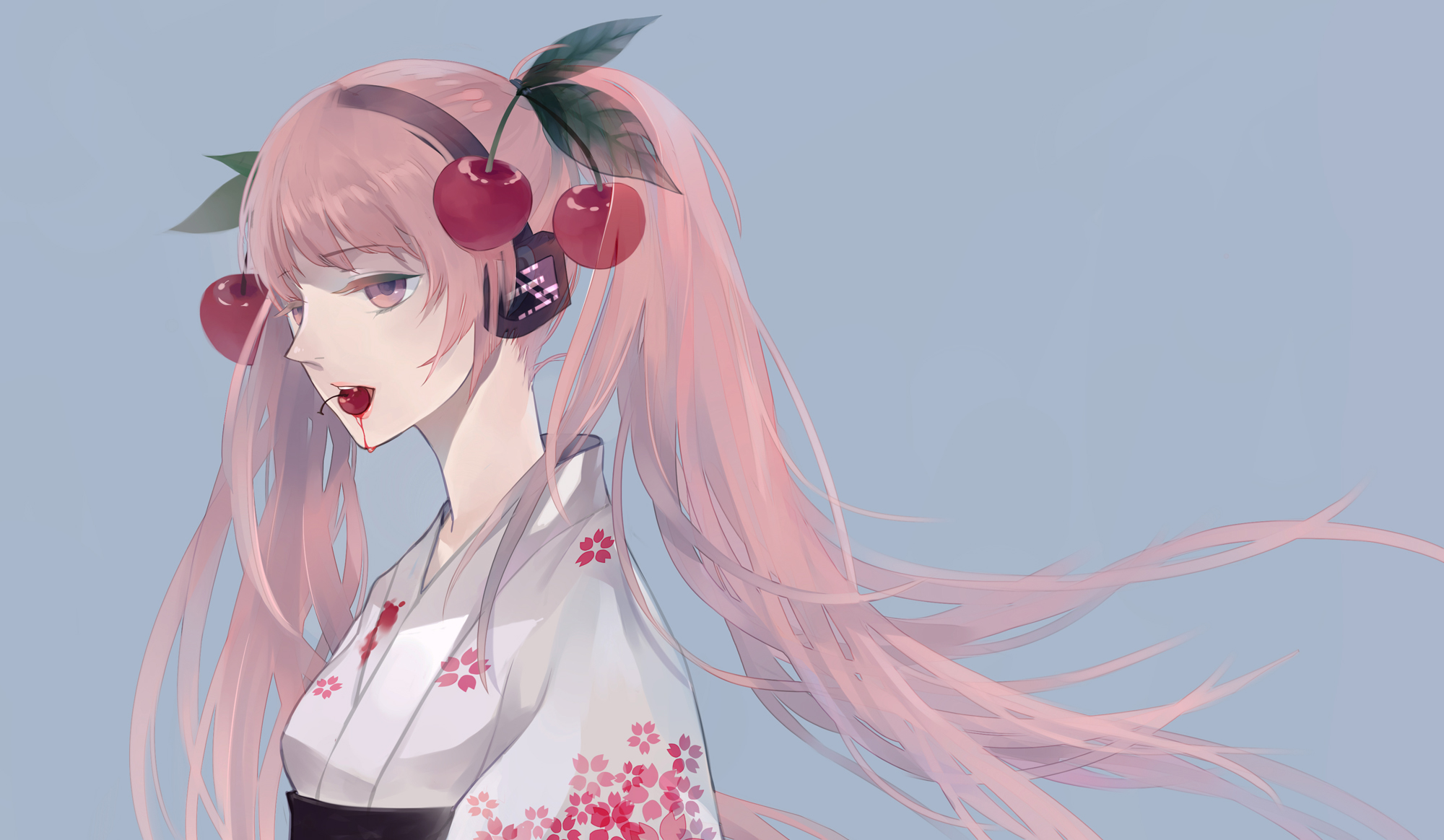 Laden Sie das Kirsche, Sommer, Vocaloid, Animes, Sakura Miku-Bild kostenlos auf Ihren PC-Desktop herunter