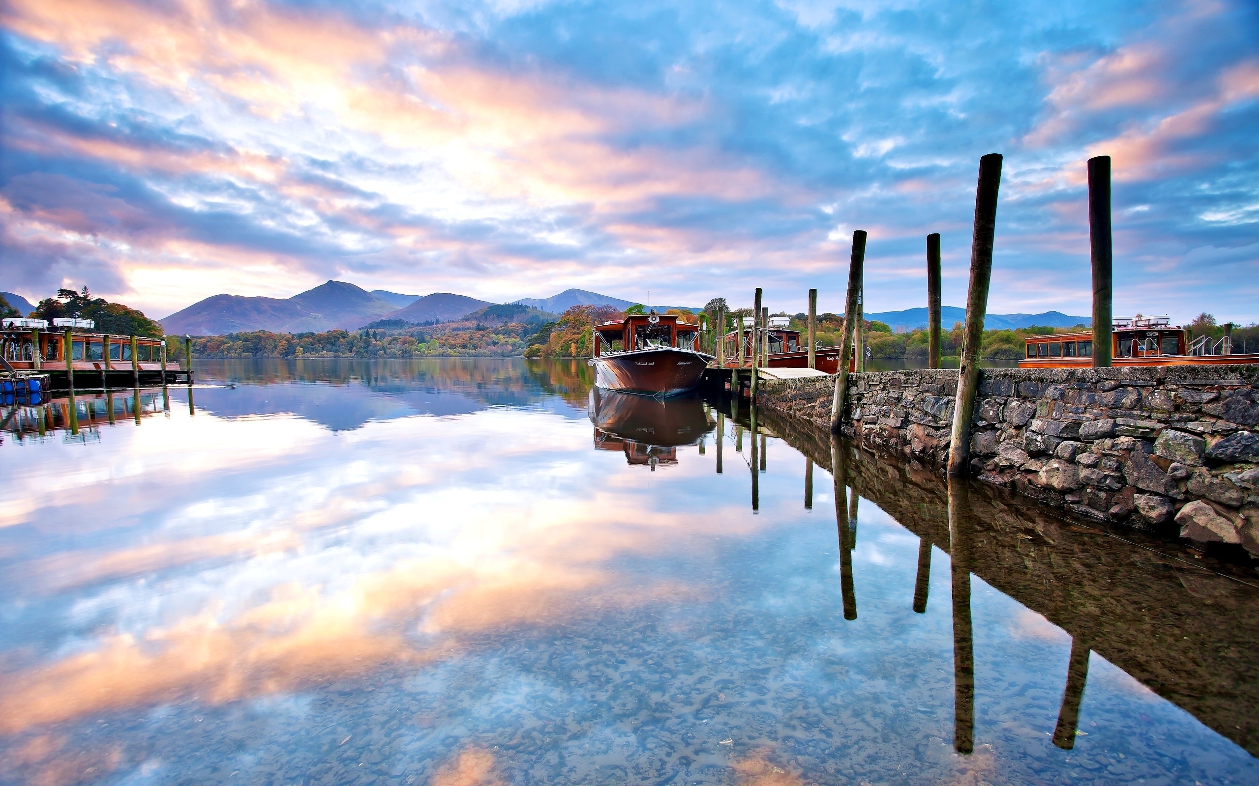 Free download wallpaper Landscape, Water, Reflection, Boat, Cloud, Photography, Dock, Scenic on your PC desktop