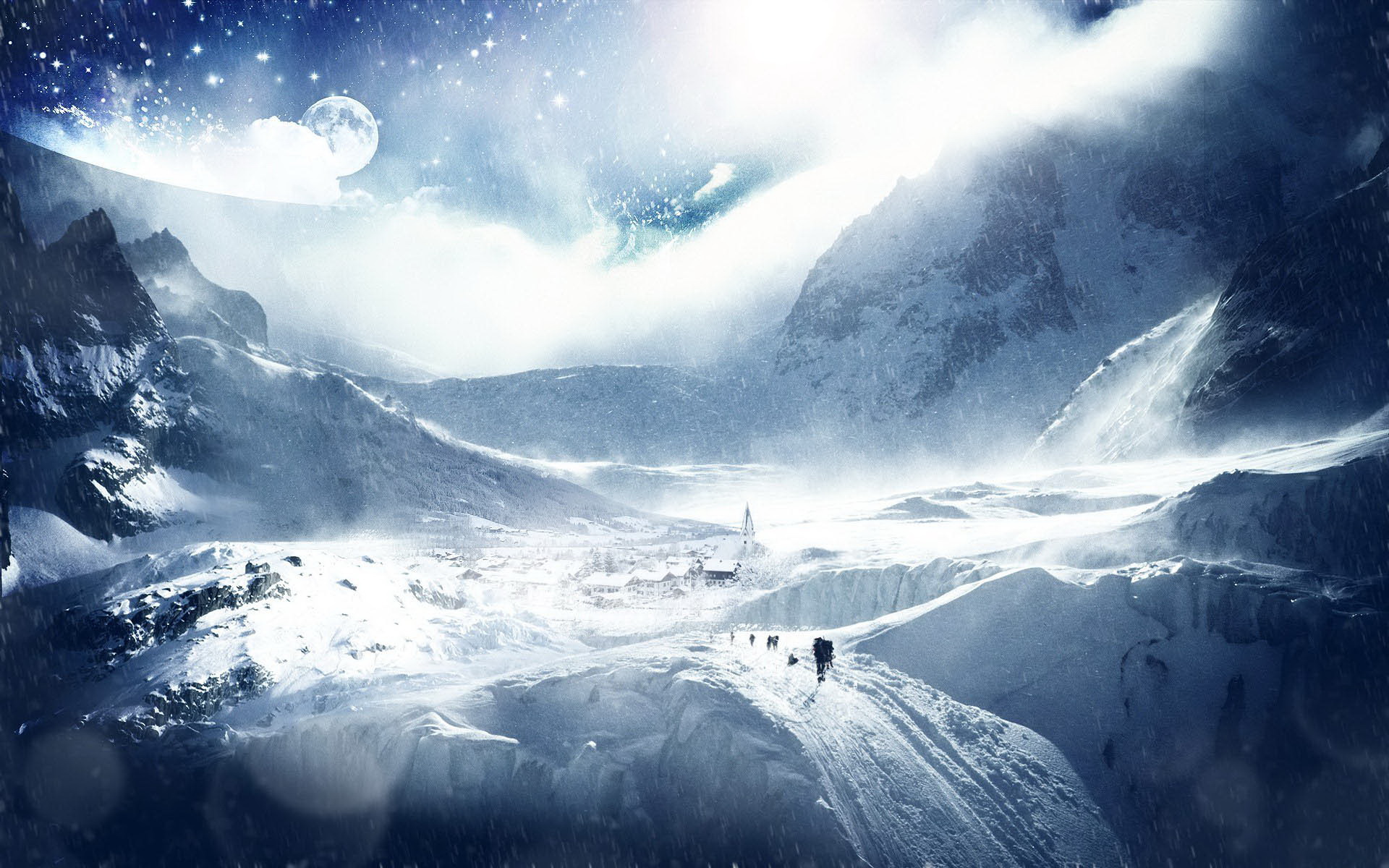 Handy-Wallpaper Landschaft, Science Fiction kostenlos herunterladen.