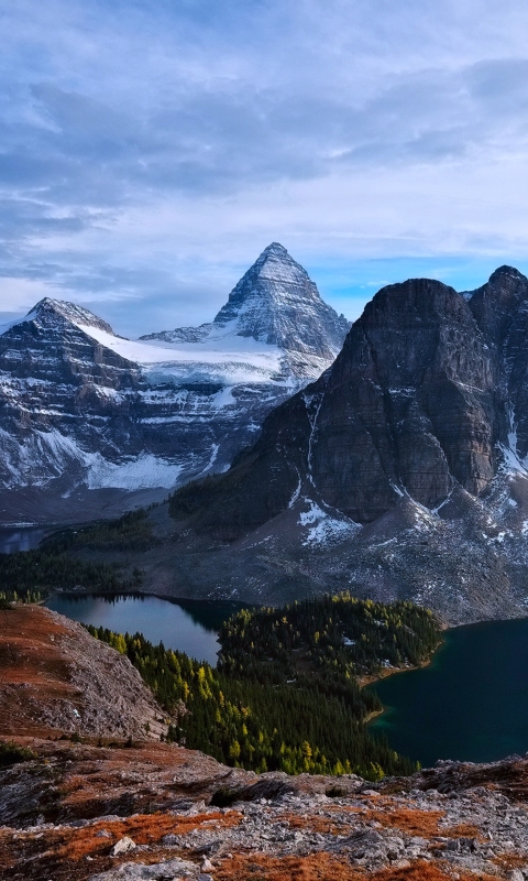 1158369 Hintergrundbild herunterladen erde/natur, berg assiniboine, britisch kolumbien, natur, assiniboine berg, kanada, landschaft, see, berge - Bildschirmschoner und Bilder kostenlos