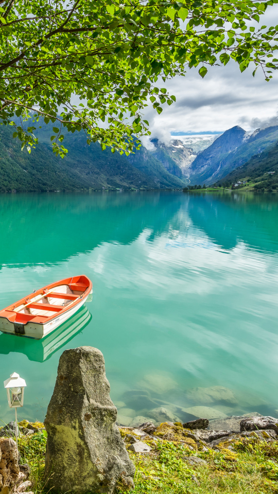 Download mobile wallpaper Water, Mountain, Lake, Boat, Croatia, Vehicle, Vehicles for free.