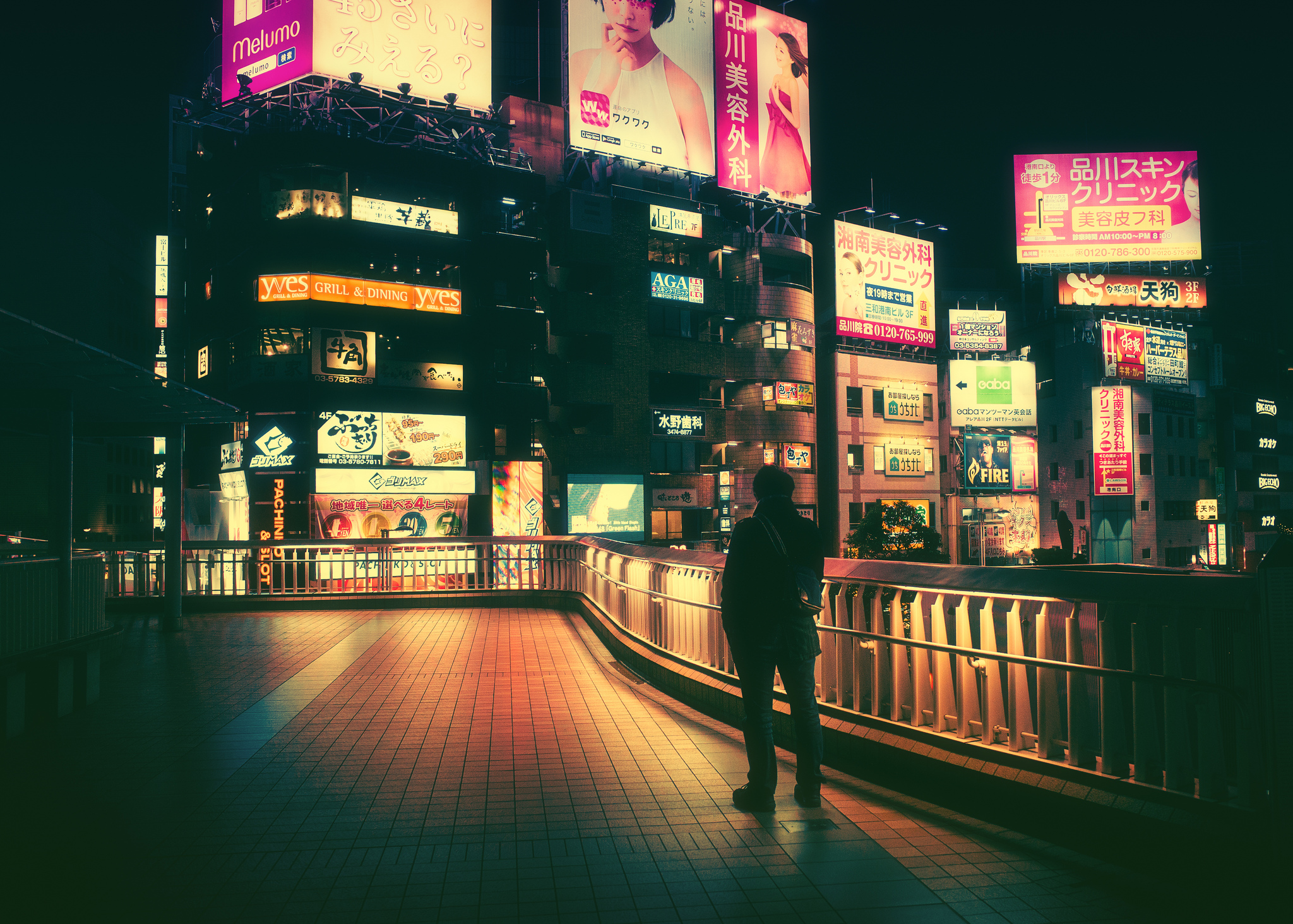 Download mobile wallpaper Cities, Night, City, Neon, Japan, Man Made, Billboards for free.