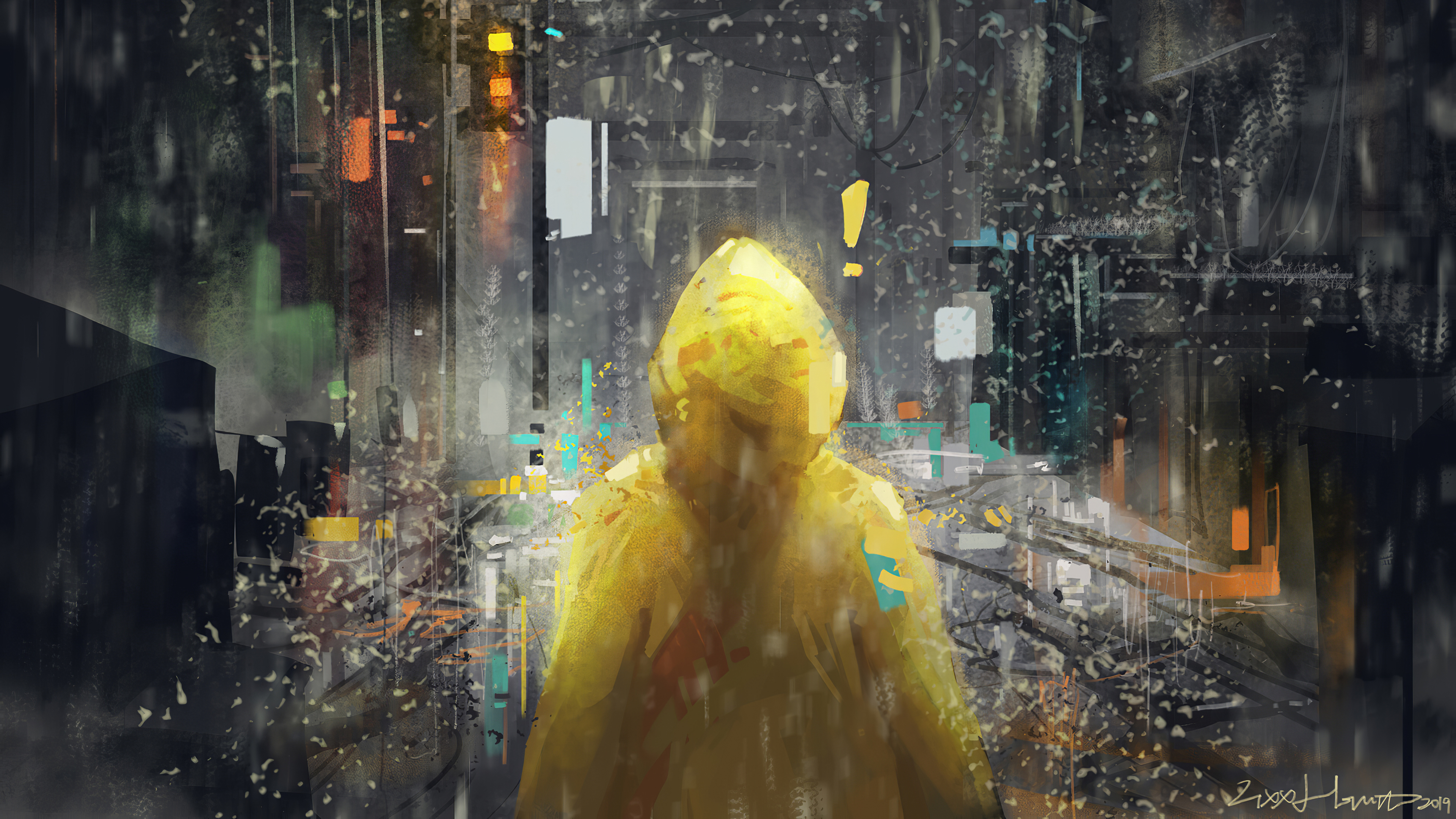 Download mobile wallpaper Rain, Artistic for free.