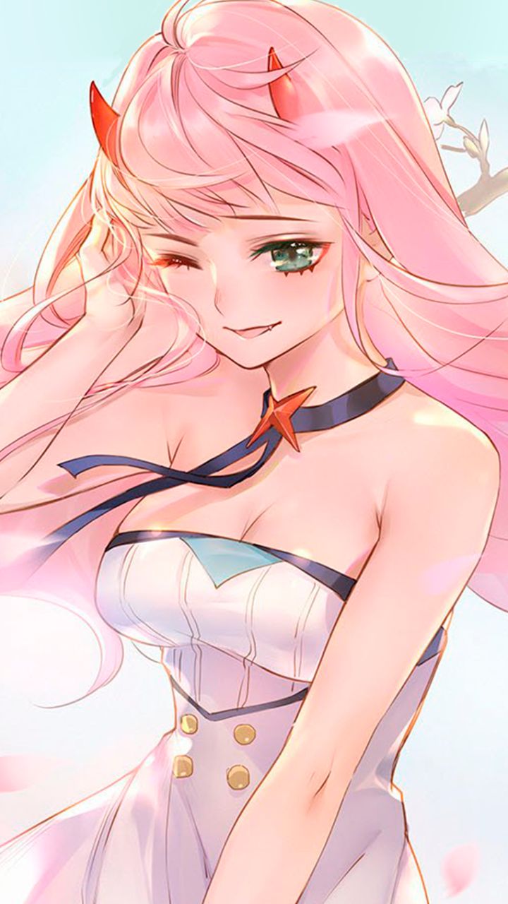 Descarga gratuita de fondo de pantalla para móvil de Flor De Cerezo, Animado, Darling In The Franxx, Zero Two (Darling En El Franxx), Cero Dos (Darling In The Franxx).