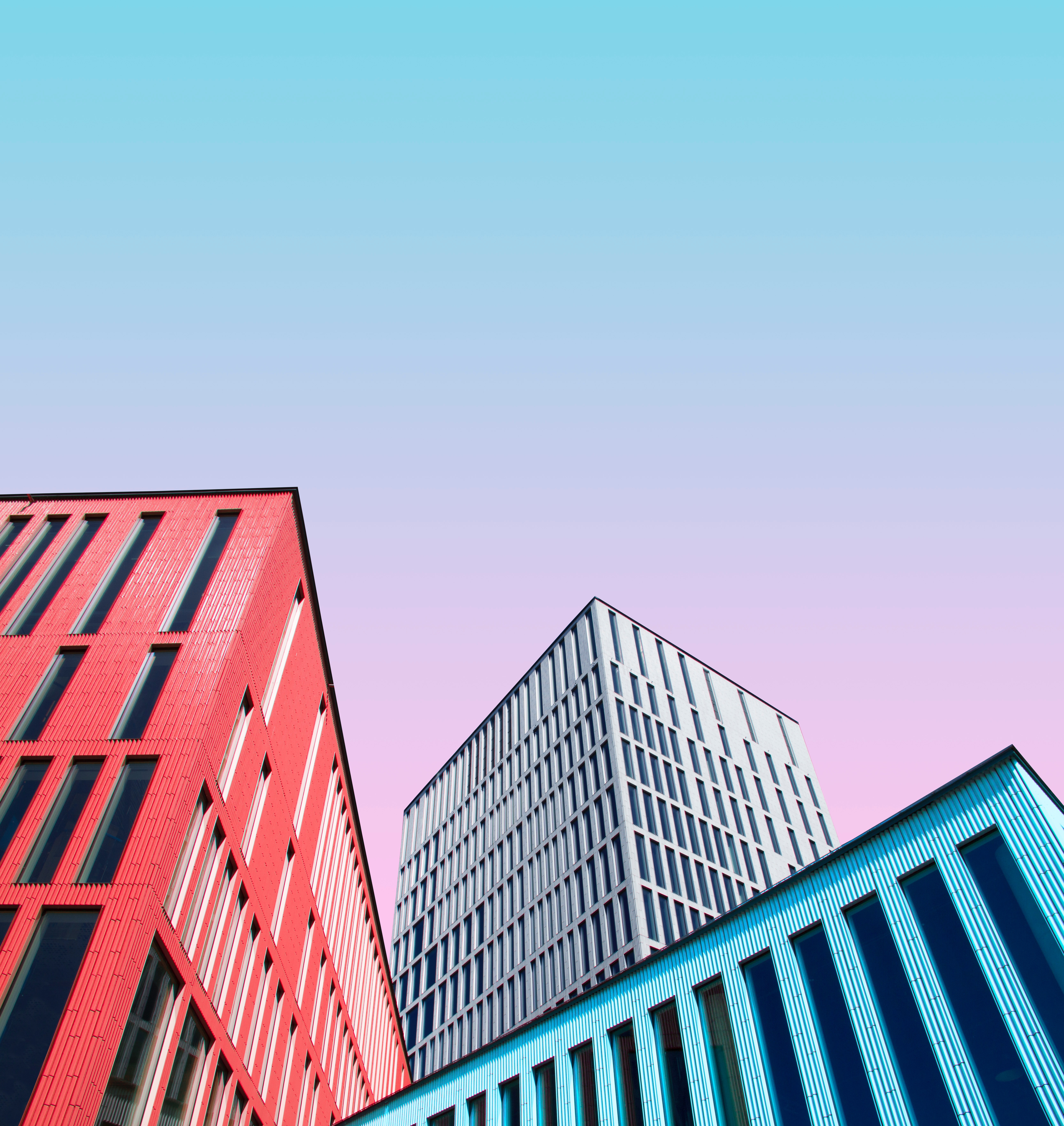 Free download wallpaper Symmetry, Building, Motley, Architecture, Multicolored, Minimalism on your PC desktop
