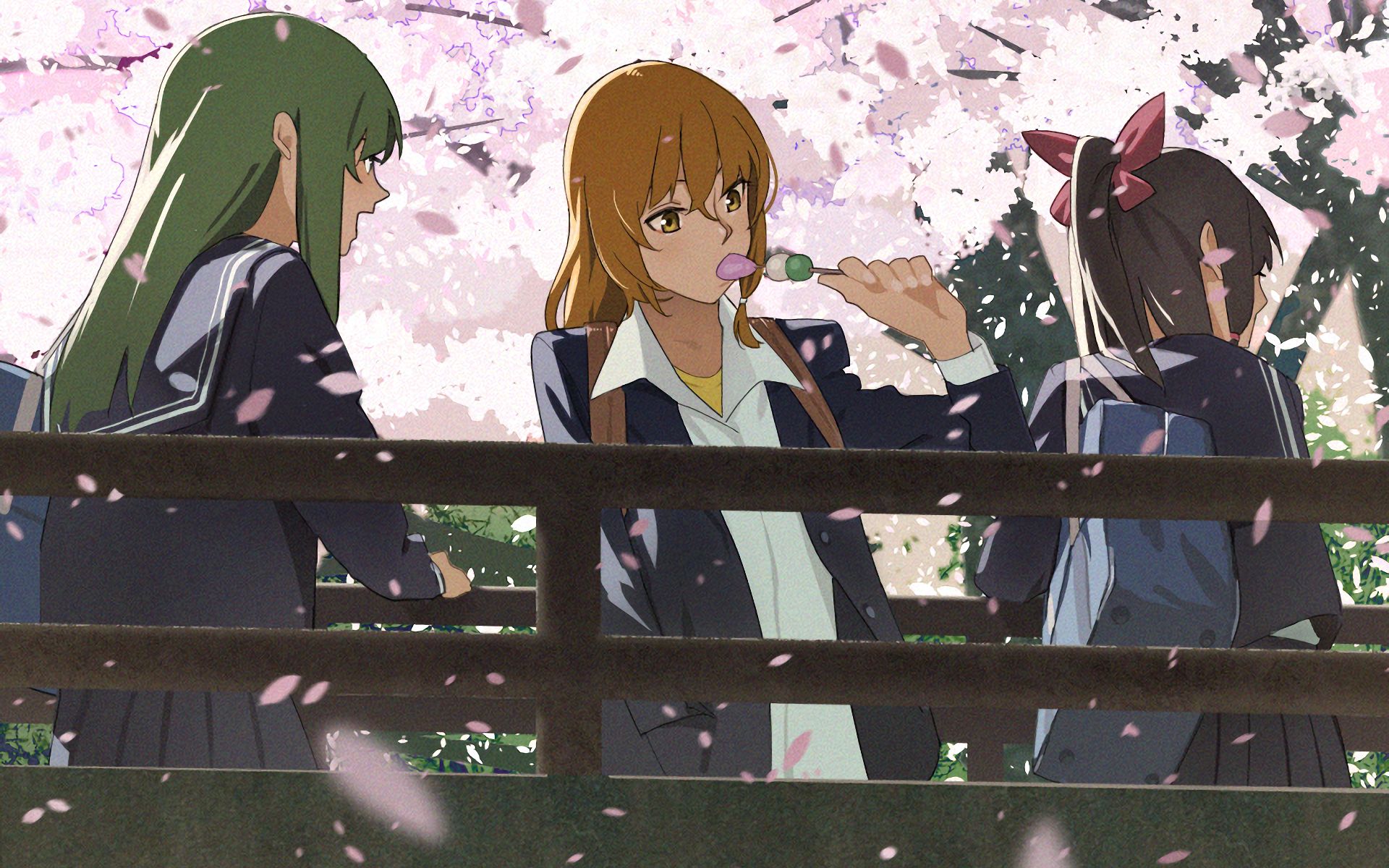 Laden Sie das Animes, Tuhu, Sanae Kochiya, Reimu Hakurei, Marisa Kirisame-Bild kostenlos auf Ihren PC-Desktop herunter