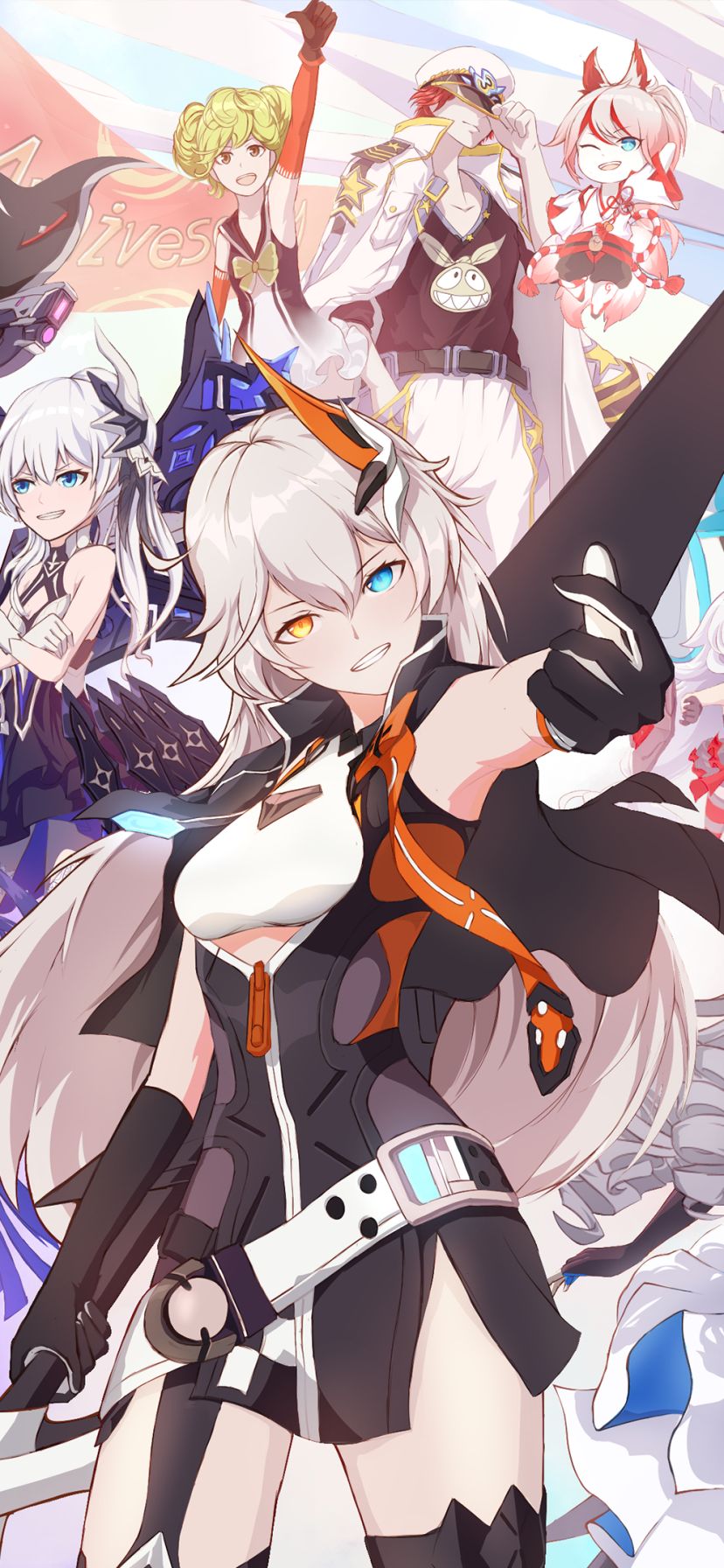 Download mobile wallpaper Dress, Video Game, Long Hair, Honkai Impact 3Rd for free.