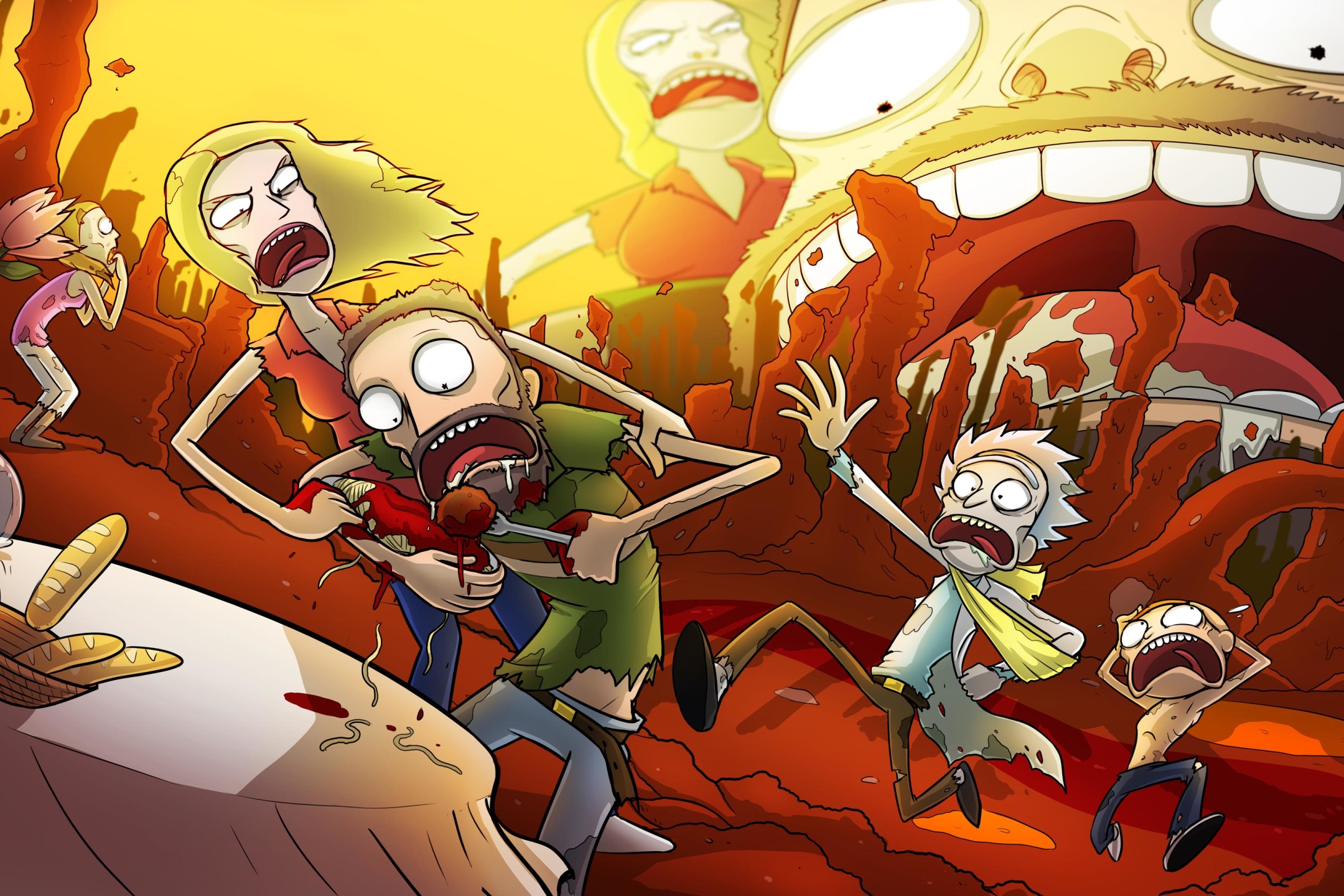 Download mobile wallpaper Tv Show, Rick Sanchez, Morty Smith, Rick And Morty, Beth Smith, Jerry Smith, Summer Smith for free.