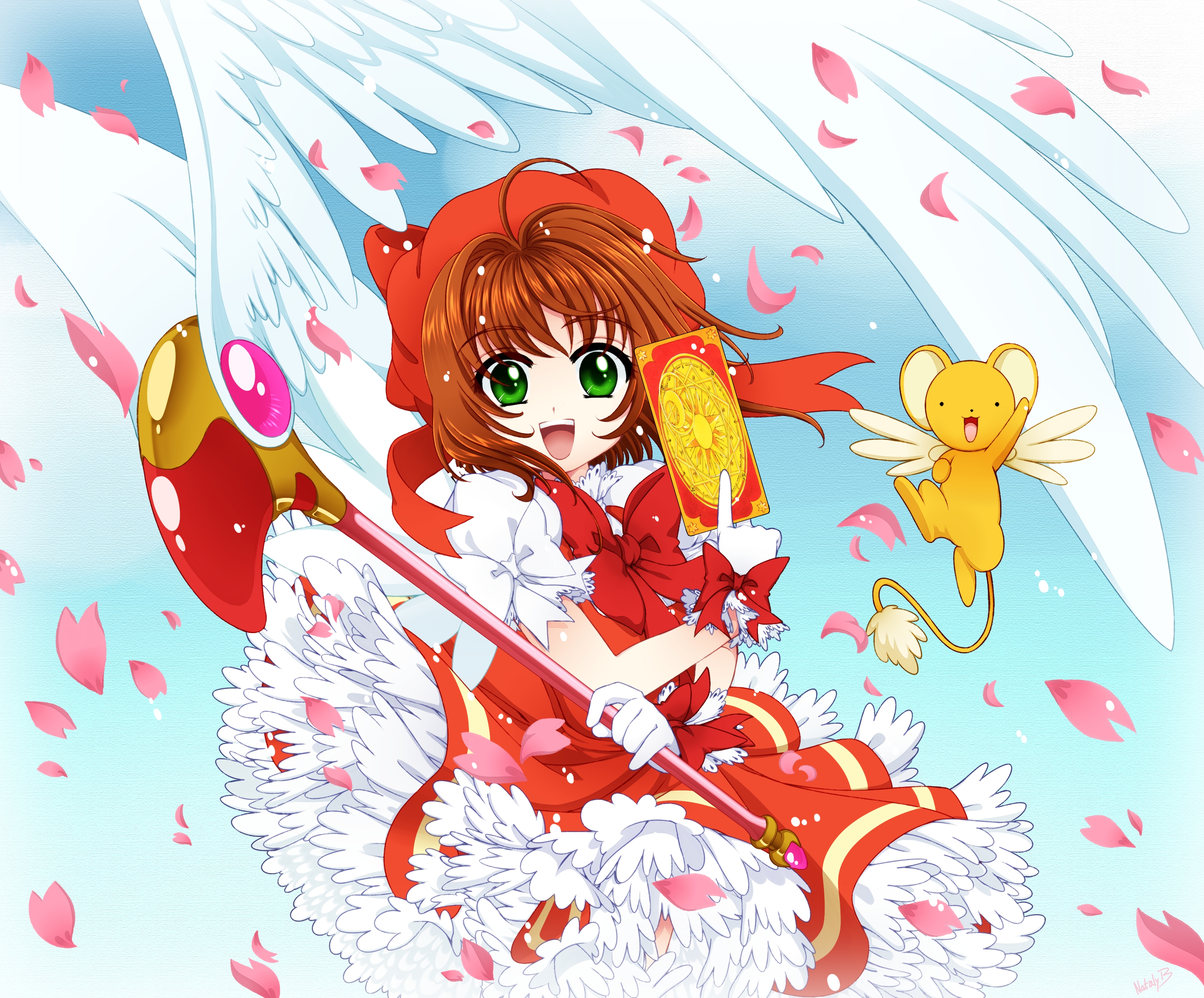 Baixar papel de parede para celular de Anime, Sakura Card Captors, Sakura Kinomoto, Keroberos (Sakura Card Captor) gratuito.