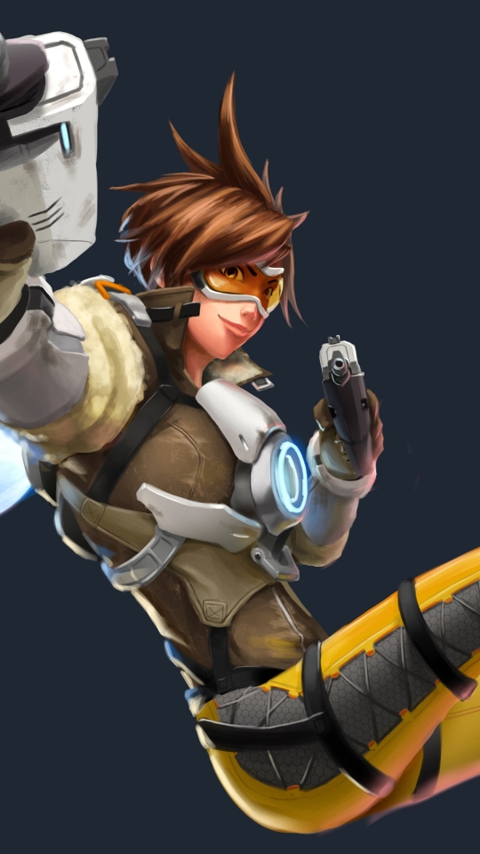 Скачати мобільні шпалери Відеогра, Надзор, Tracer (Overwatch) безкоштовно.