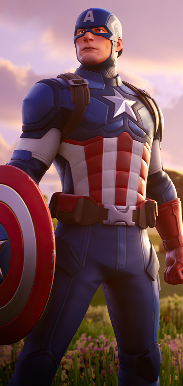 Descarga gratuita de fondo de pantalla para móvil de Videojuego, Capitan América, Fortnite, Capitan America.