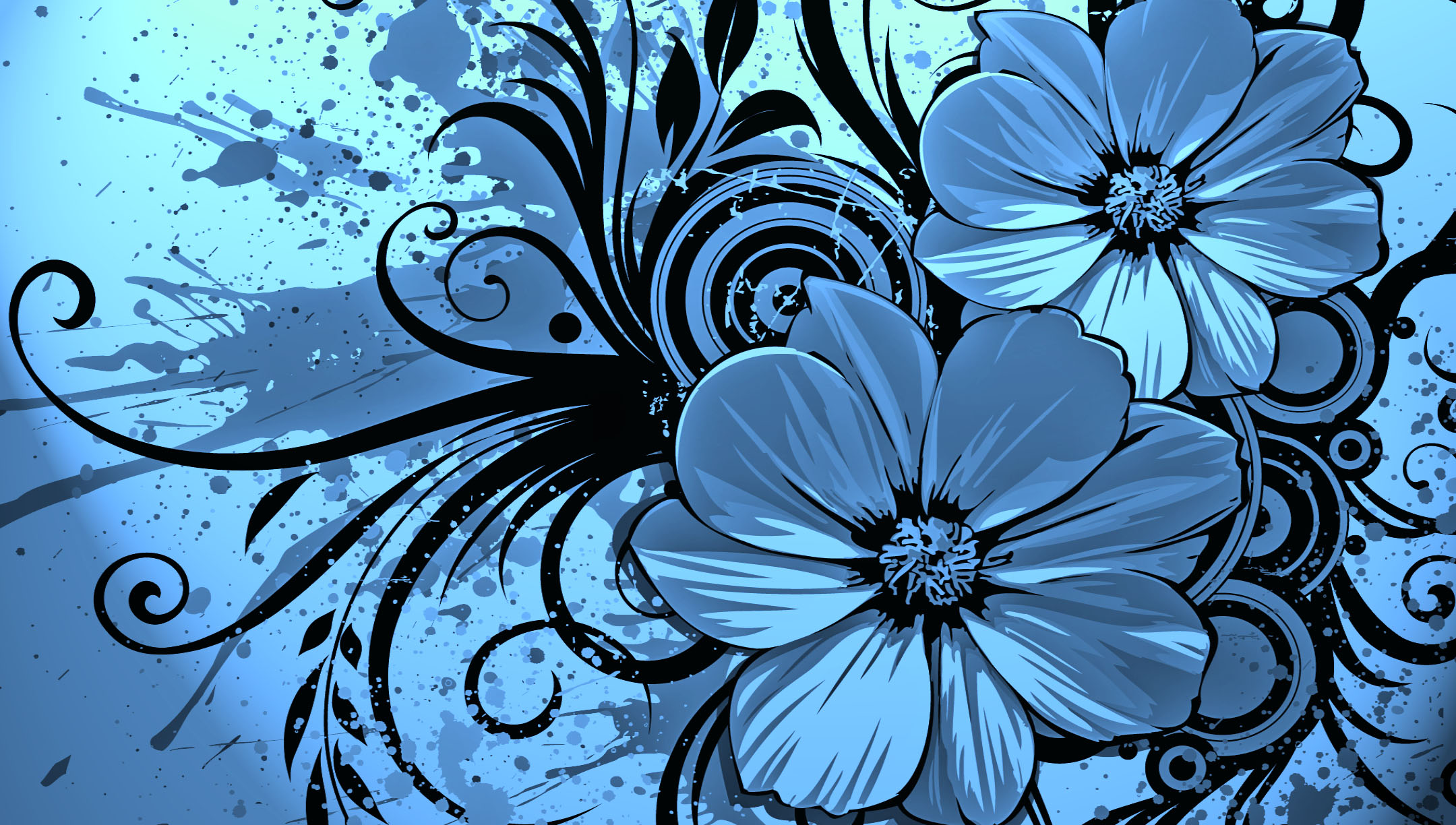 523128 скачать обои синий, цветок, флауэрсы, художественные - заставки и картинки бесплатно