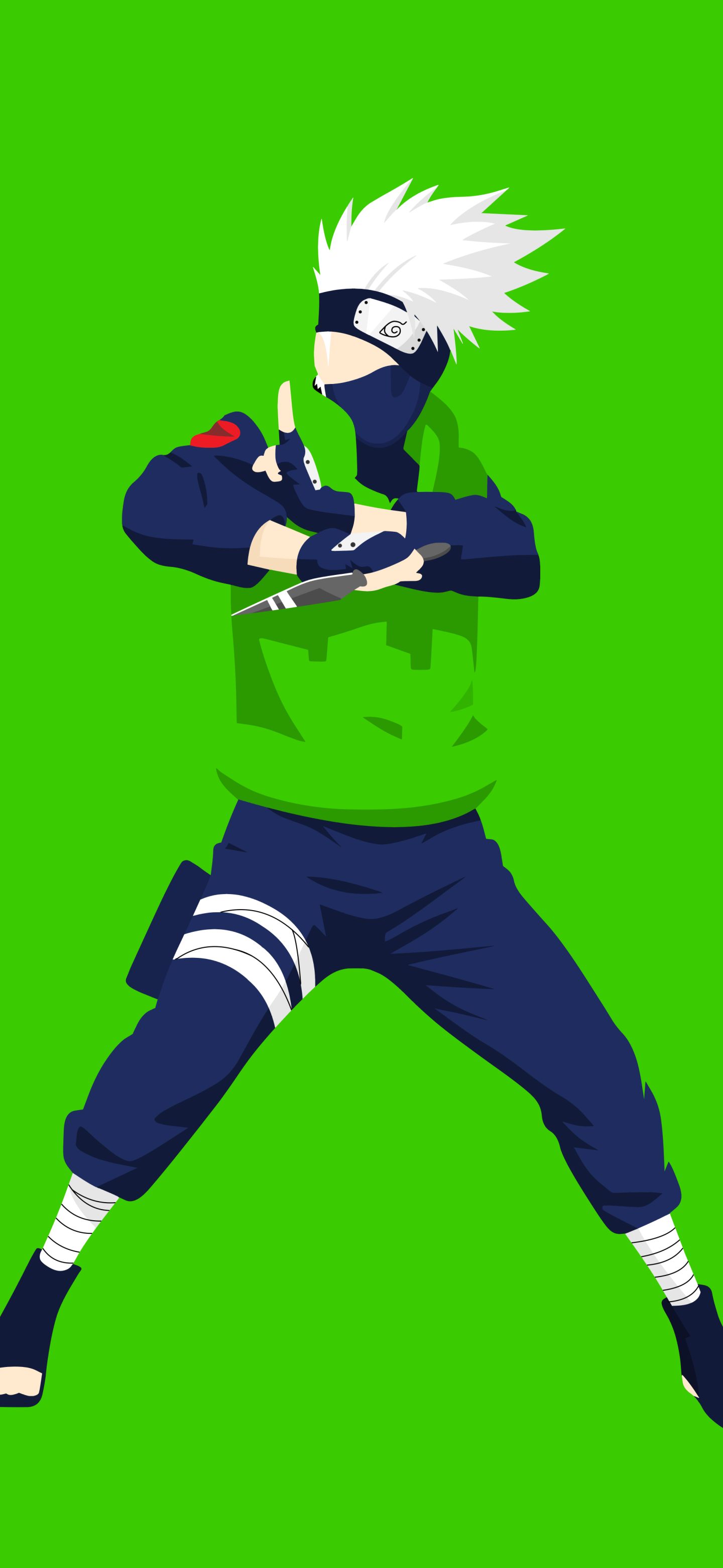 Baixar papel de parede para celular de Anime, Naruto, Minimalista, Cabelo Branco, Kakashi Hatake, Boruto gratuito.