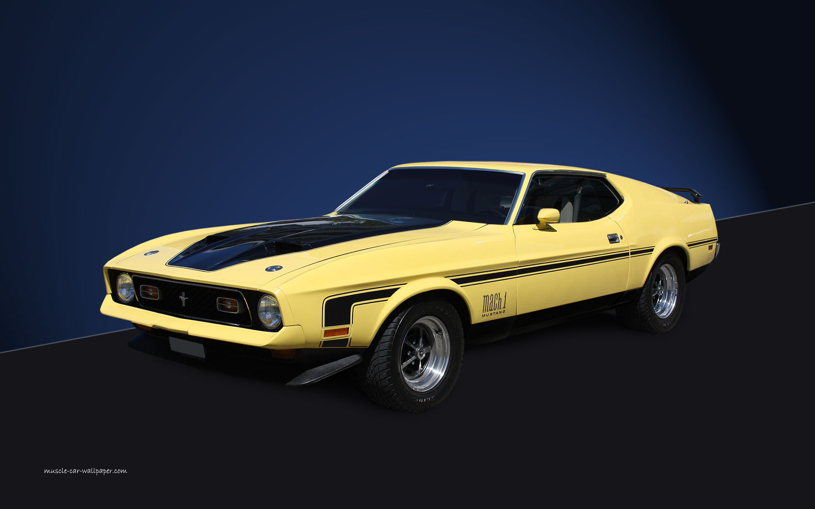 vehicles, ford mustang mach 1, classic car, fastback, ford, muscle car, yellow car
