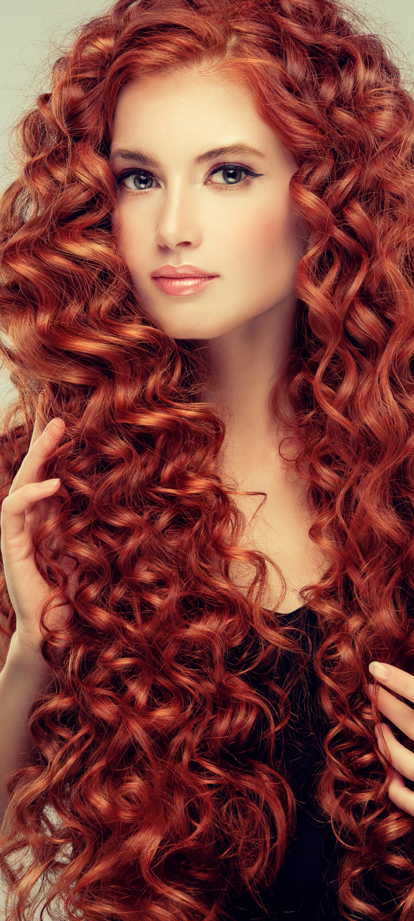 Download mobile wallpaper Hair, Model, Women, Long Hair, Red Hair for free.