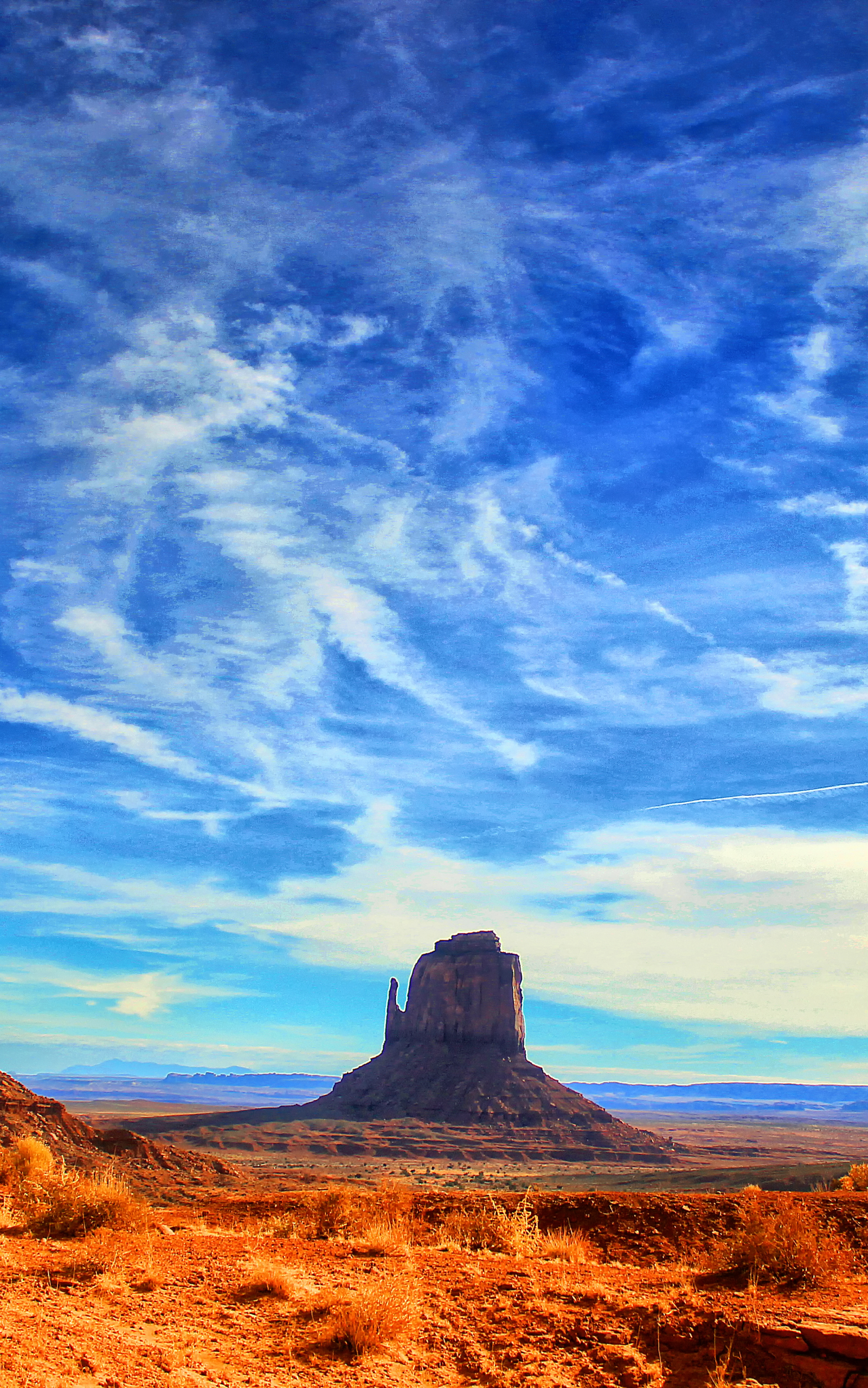 Handy-Wallpaper Landschaft, Wüste, Utah, Steppe, Himmel, Monumenttal, Erde/natur kostenlos herunterladen.
